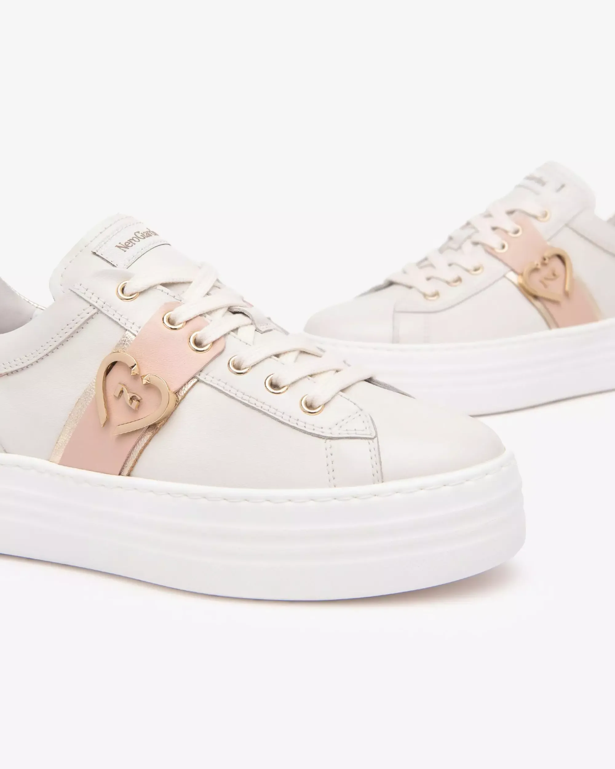 Nero Giardini Sneakers Donna in Pelle Avorio Online