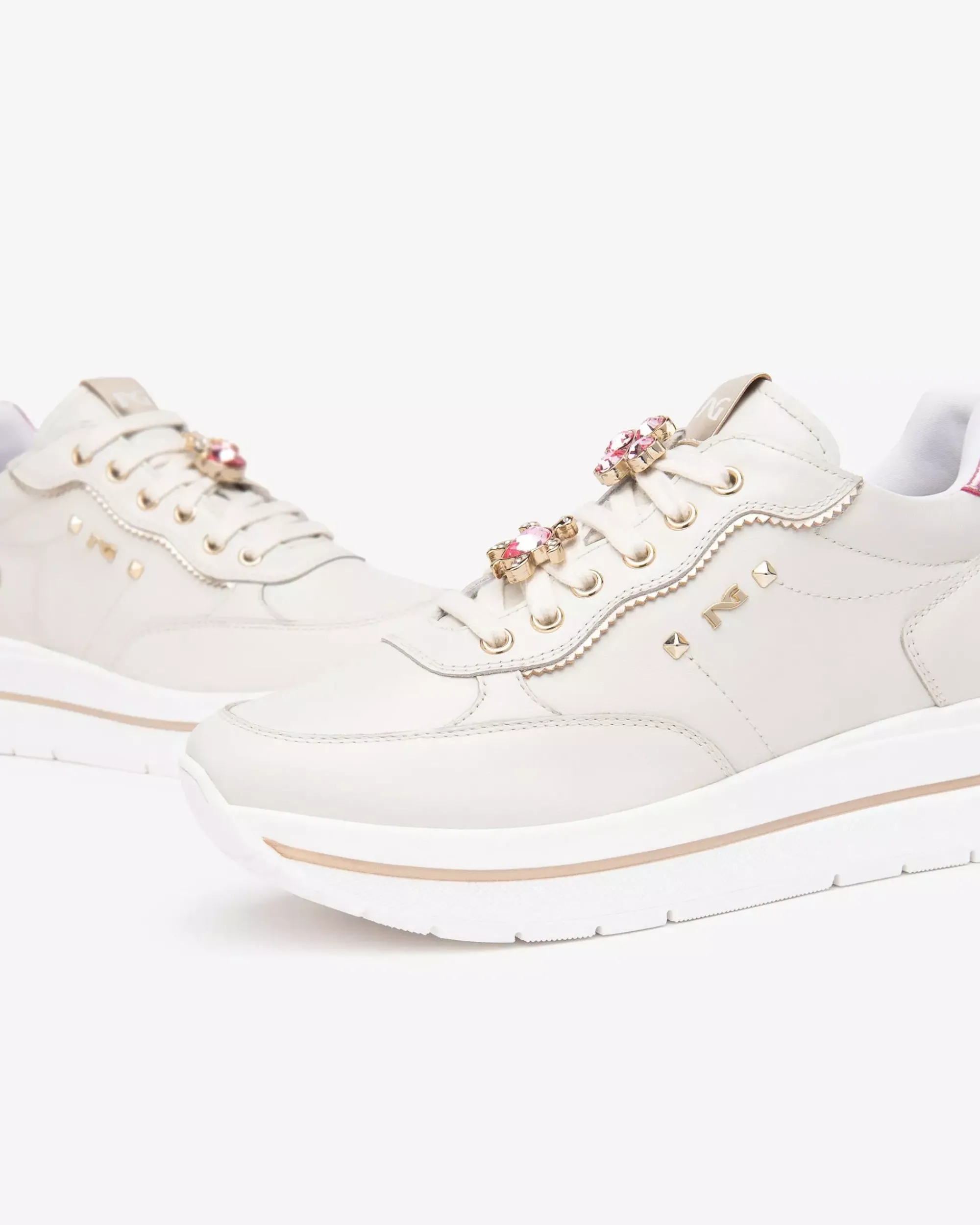 Nero Giardini Sneakers Donna in Pelle e Materiale Tecnico Discount