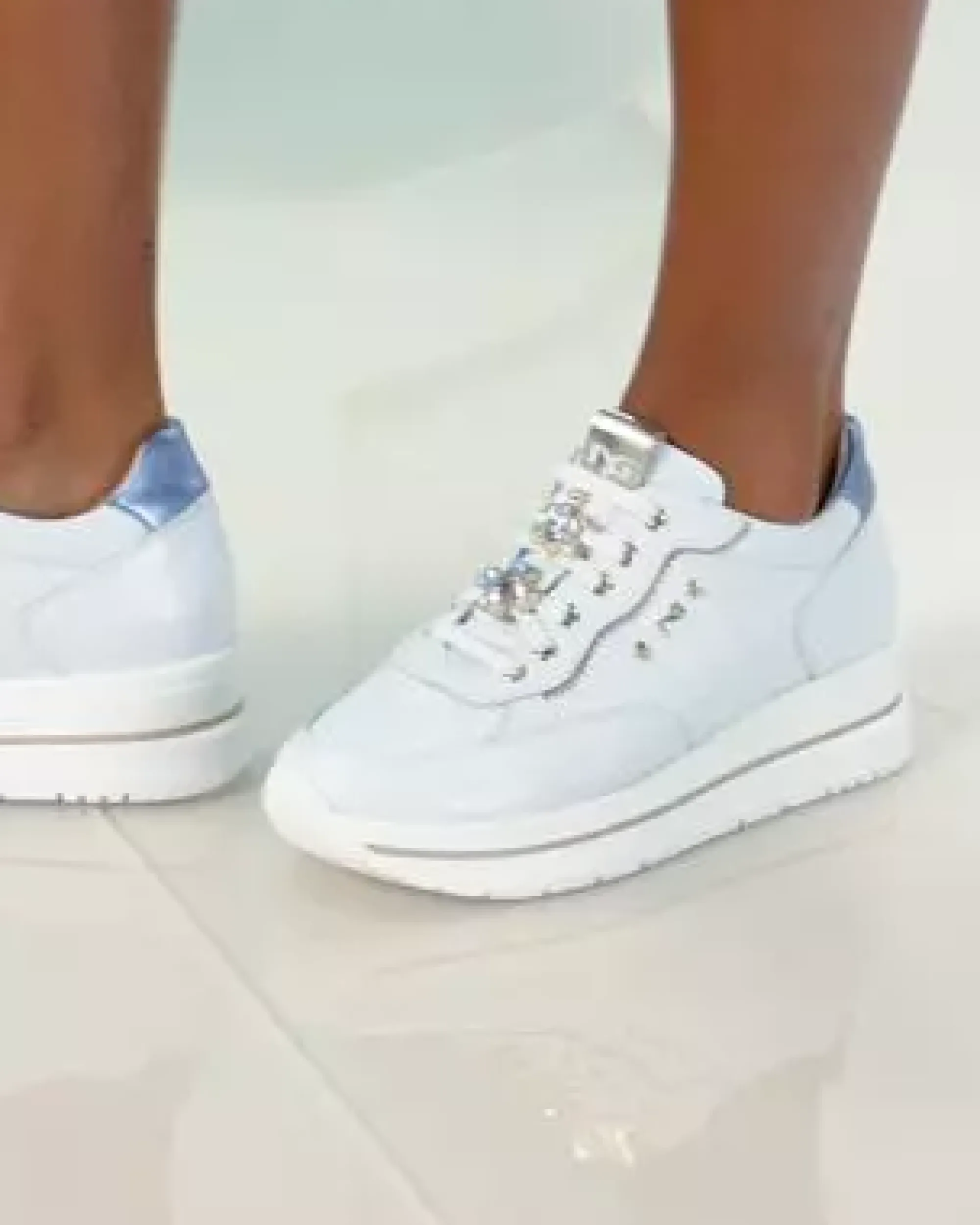 Nero Giardini Sneakers Donna in Pelle e Materiale Tecnico Discount