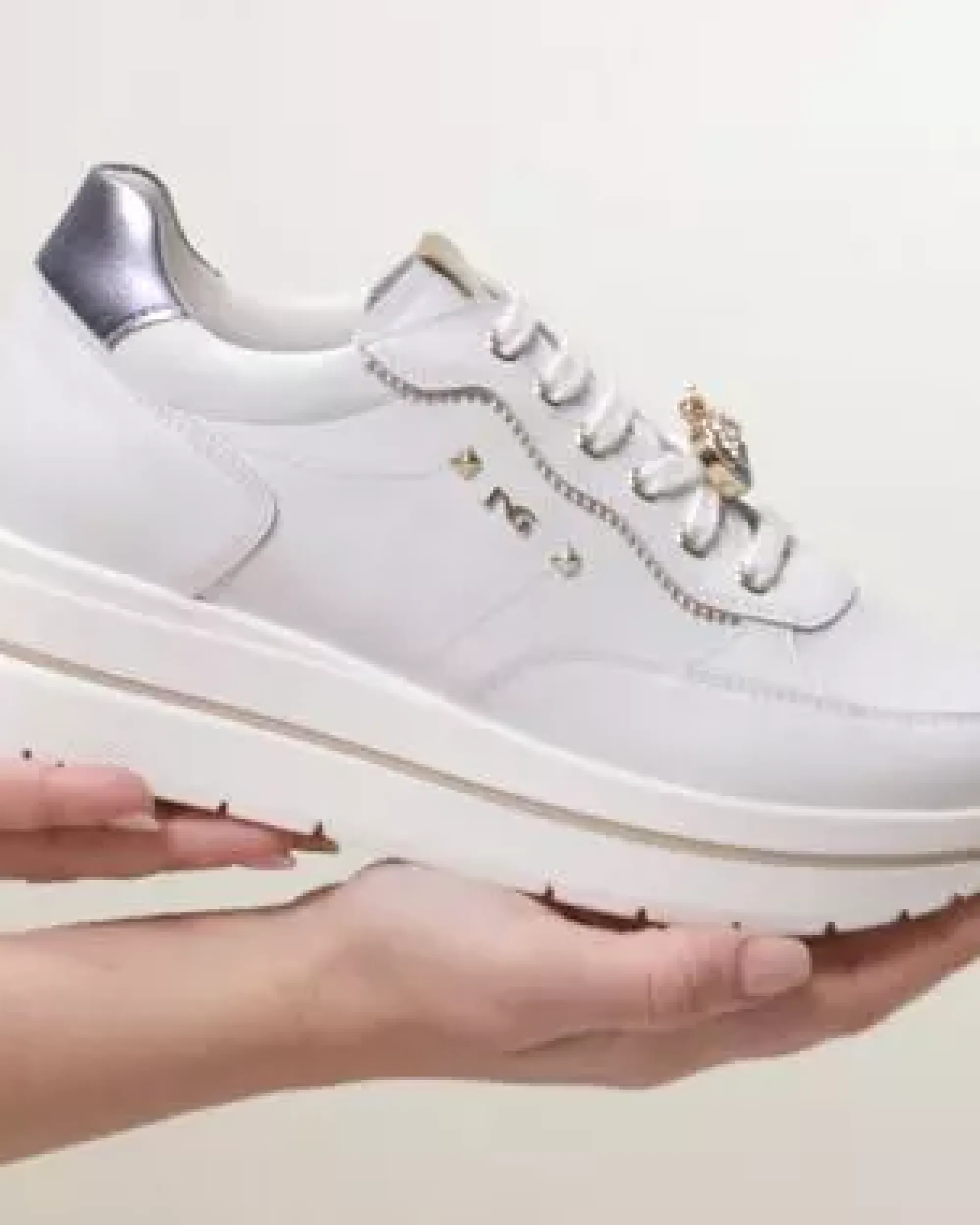 Nero Giardini Sneakers Donna in Pelle e Materiale Tecnico Discount