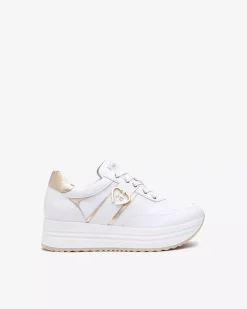 Nero Giardini Sneakers Donna in Pelle e Materiale Tecnico Bianco Sale