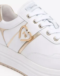 Nero Giardini Sneakers Donna in Pelle e Materiale Tecnico Bianco Sale
