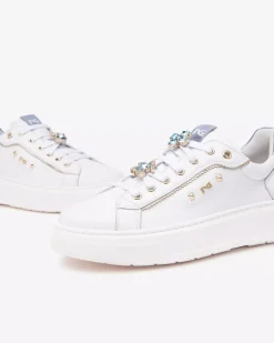 Nero Giardini Sneakers Donna in Pelle e Materiale Tecnico Outlet
