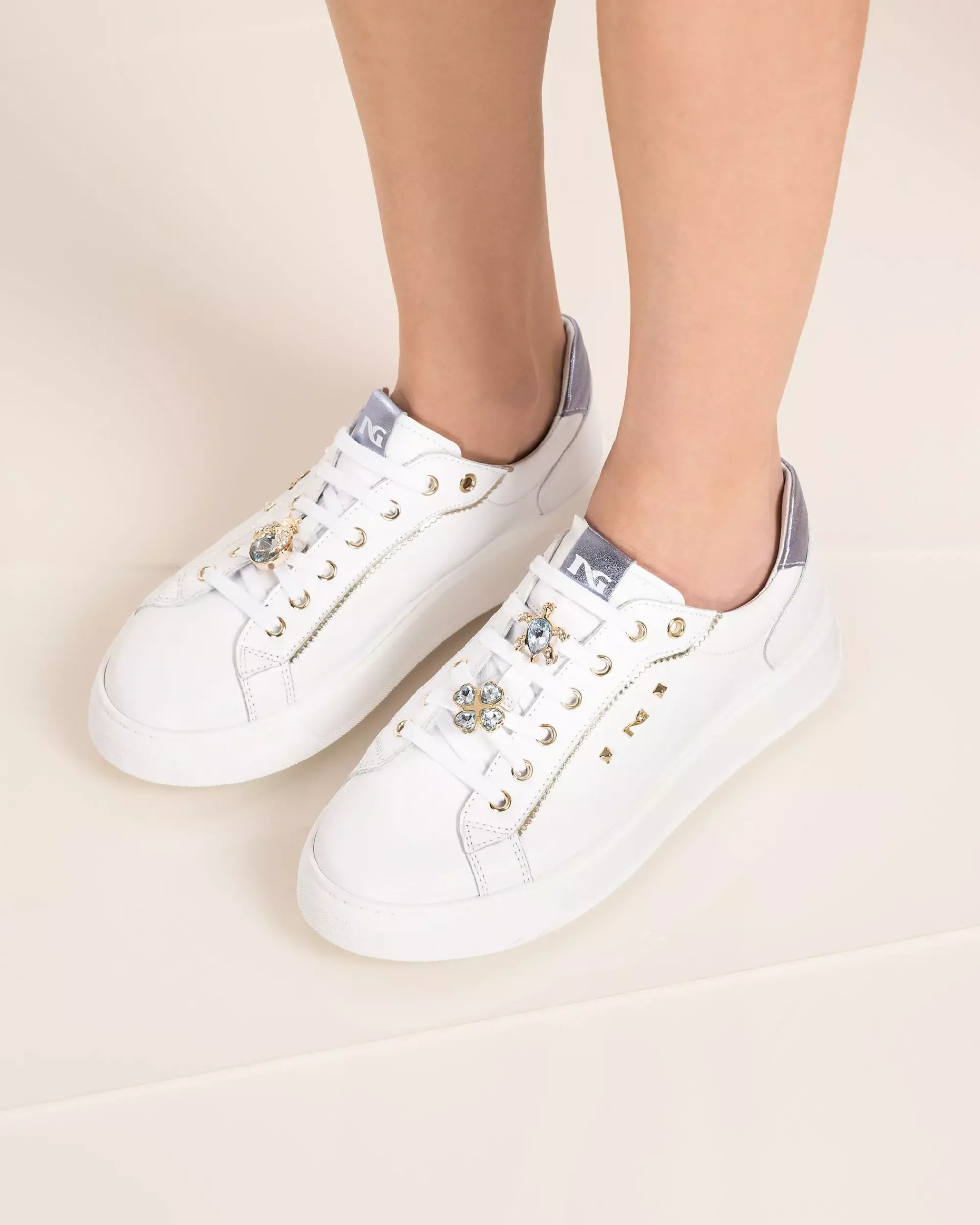 Nero Giardini Sneakers Donna in Pelle e Materiale Tecnico Outlet