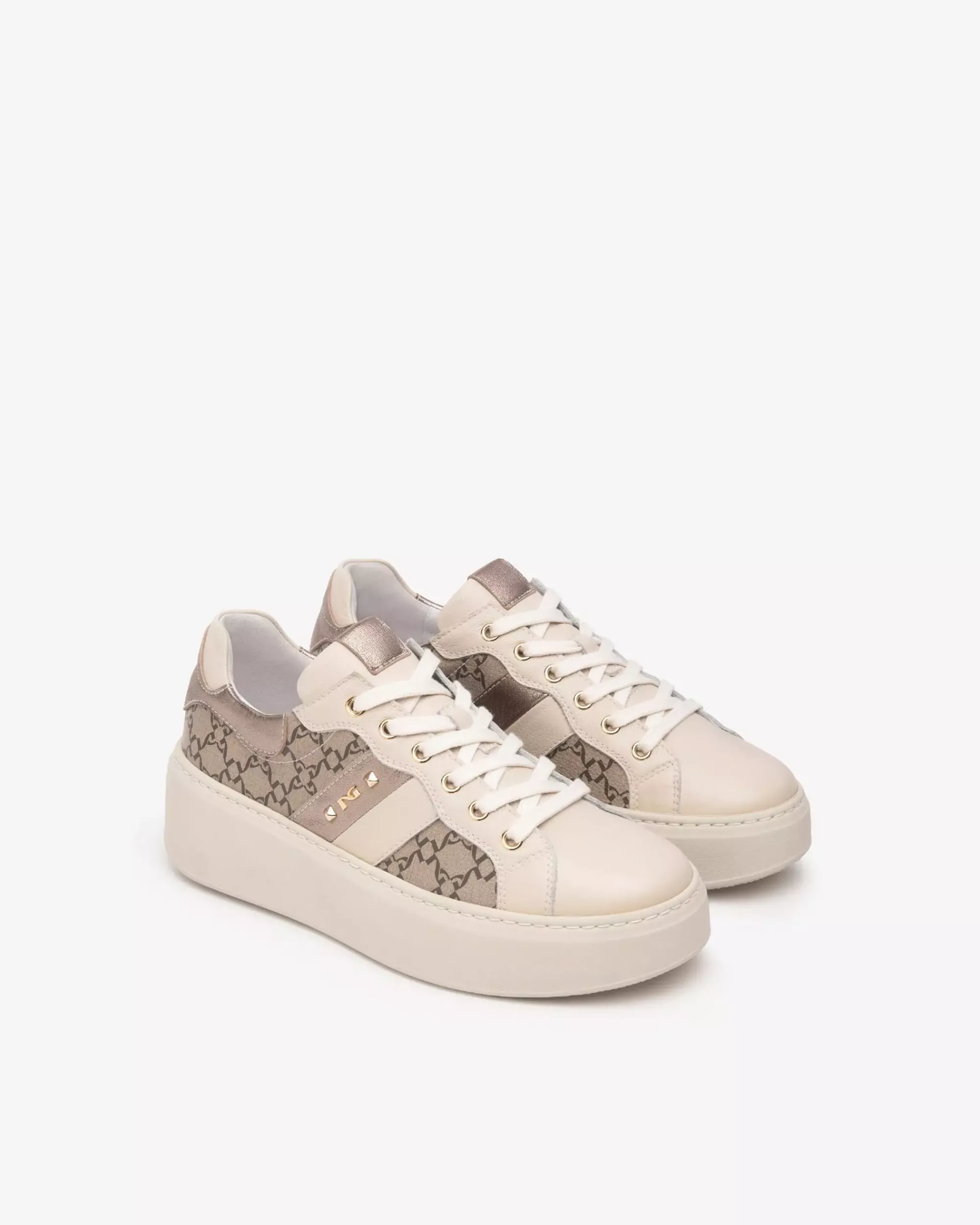 Nero Giardini Sneakers Donna in Pelle e Materiale Tecnico New