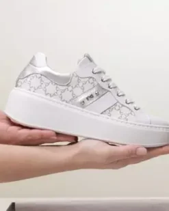 Nero Giardini Sneakers Donna in Pelle e Materiale Tecnico New