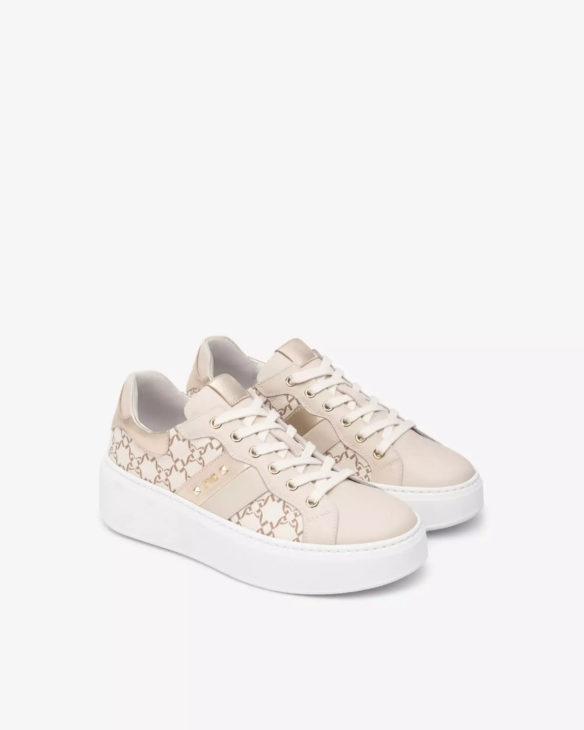 Nero Giardini Sneakers Donna in Pelle e Materiale Tecnico New