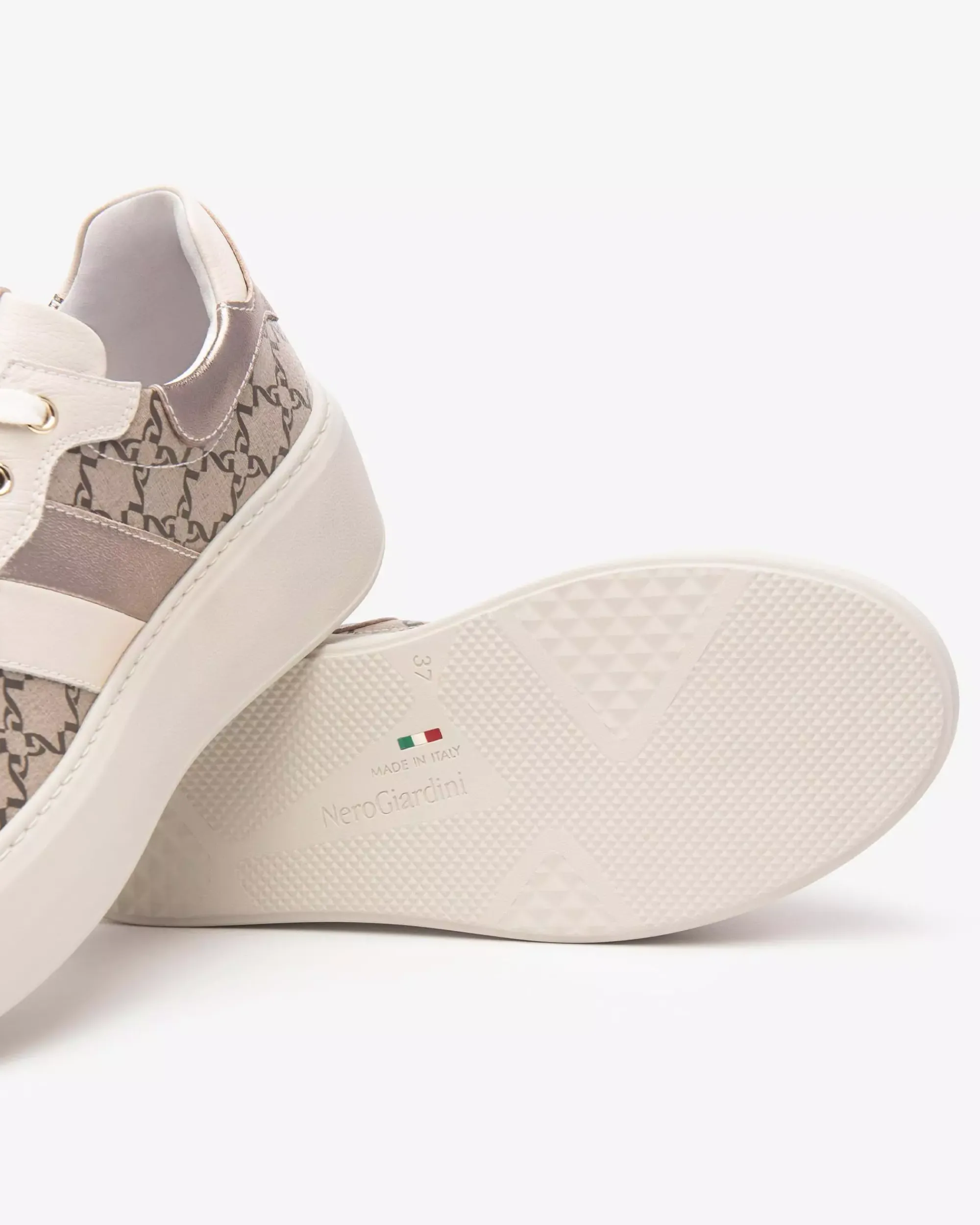Nero Giardini Sneakers Donna in Pelle e Materiale Tecnico New