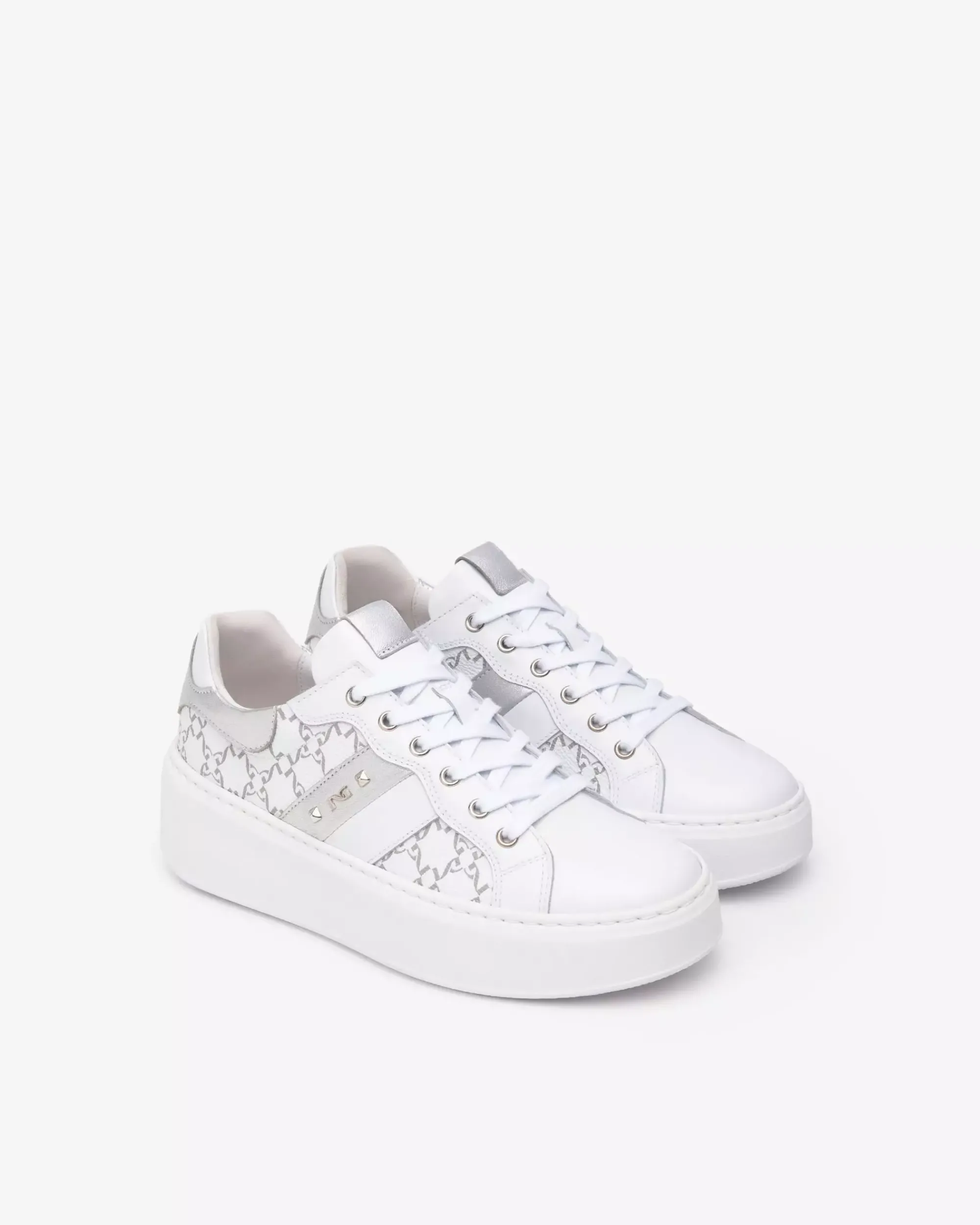 Nero Giardini Sneakers Donna in Pelle e Materiale Tecnico New