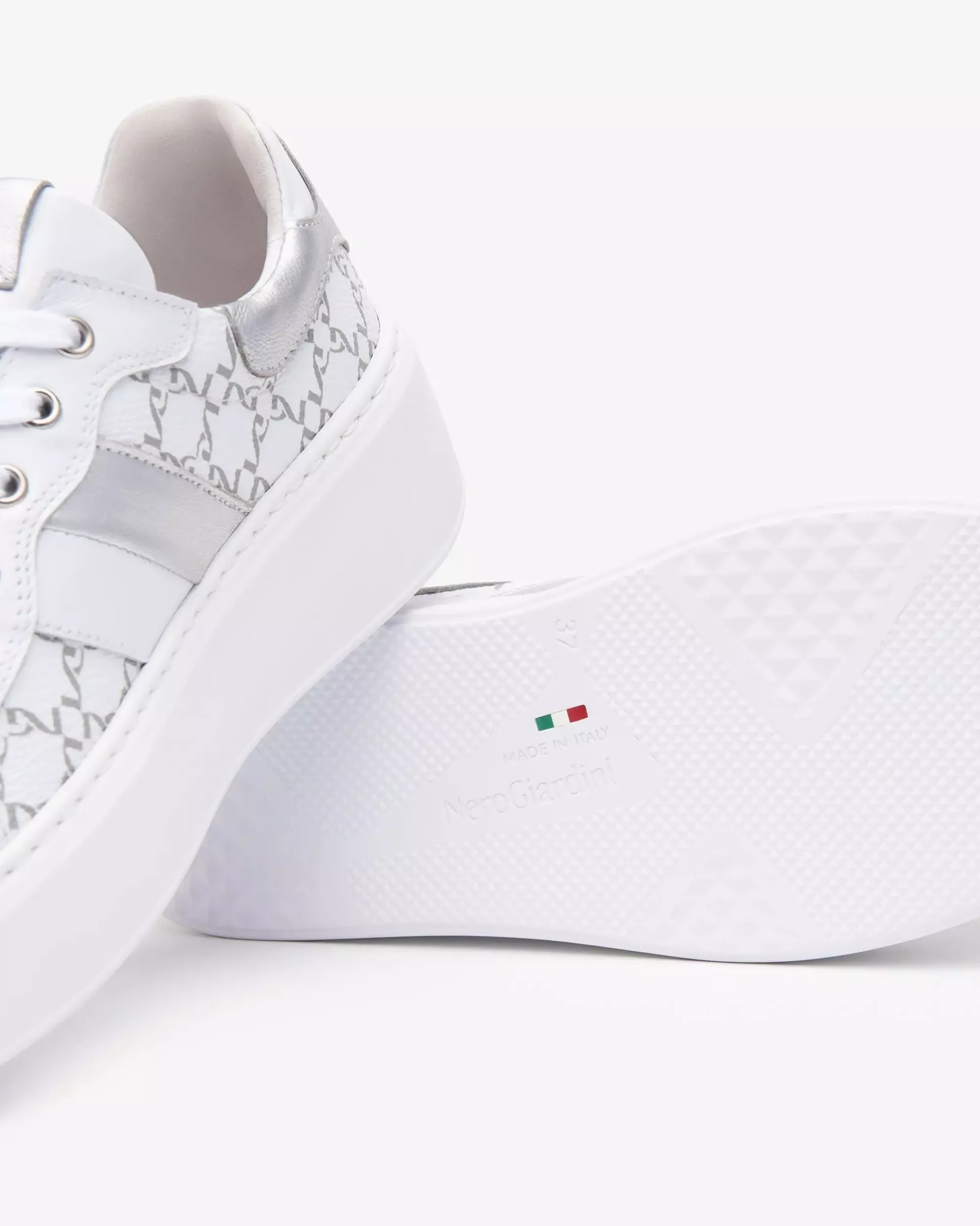 Nero Giardini Sneakers Donna in Pelle e Materiale Tecnico New