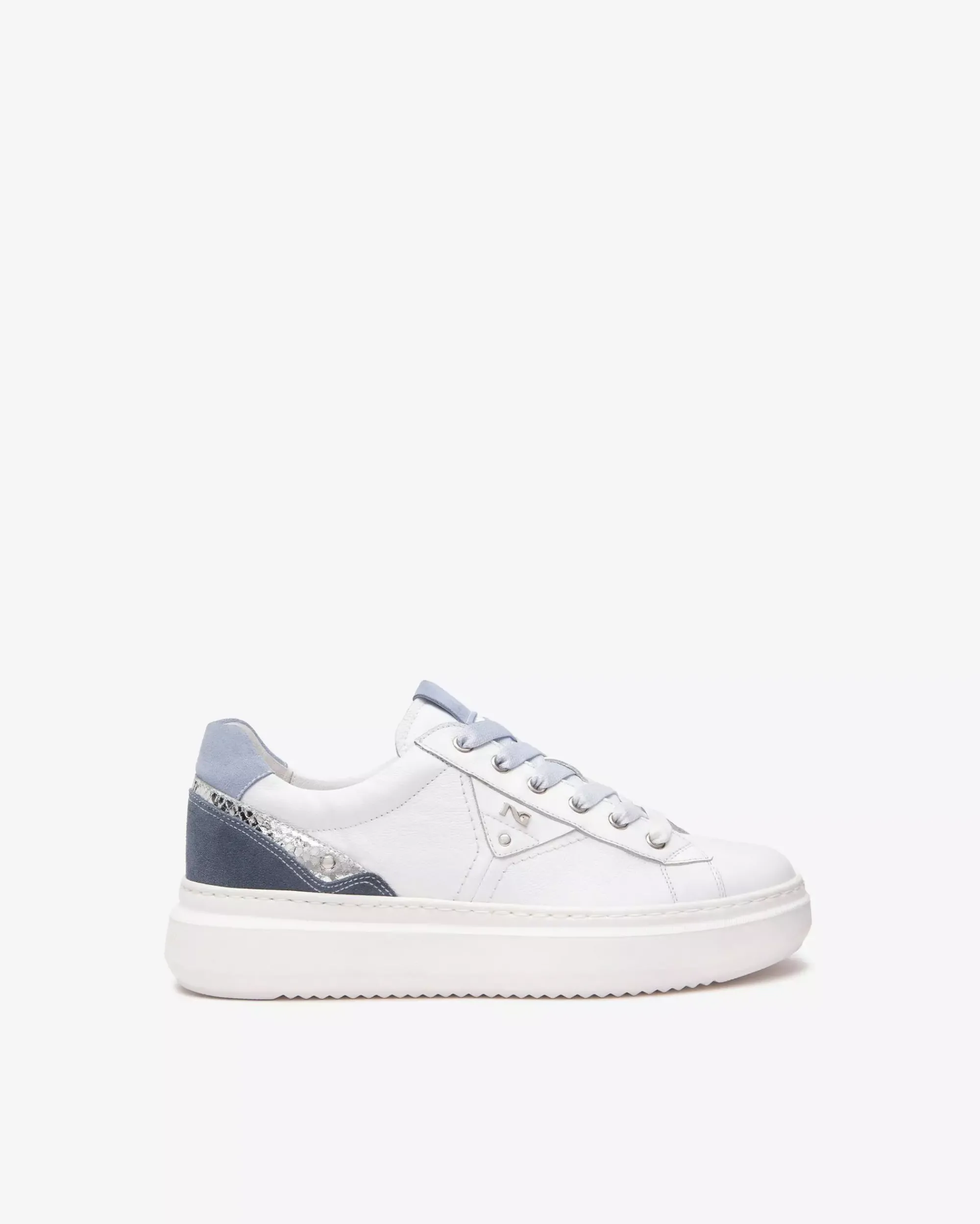 Nero Giardini Sneakers Donna in Pelle e Suede Celeste Hot
