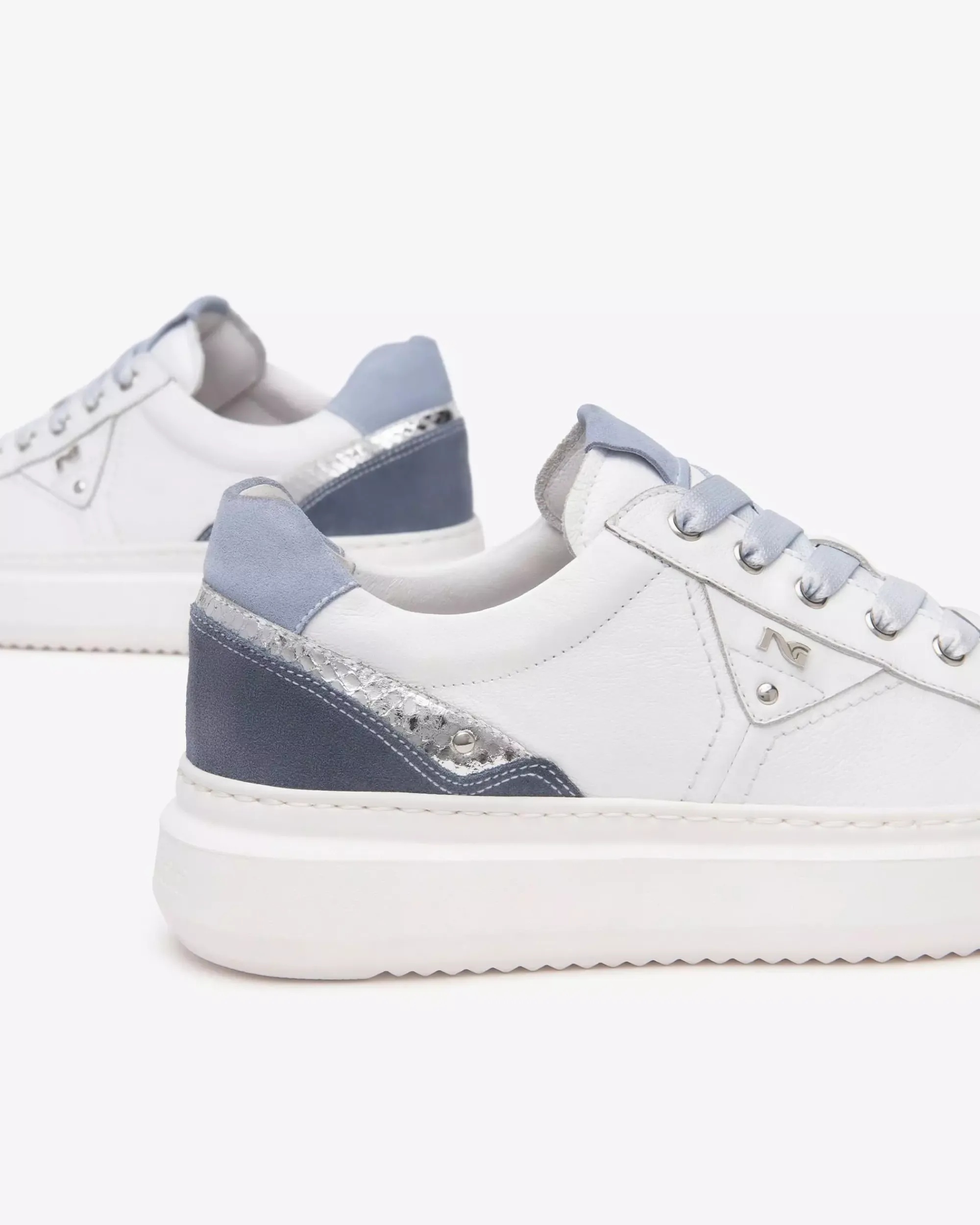 Nero Giardini Sneakers Donna in Pelle e Suede Celeste Hot