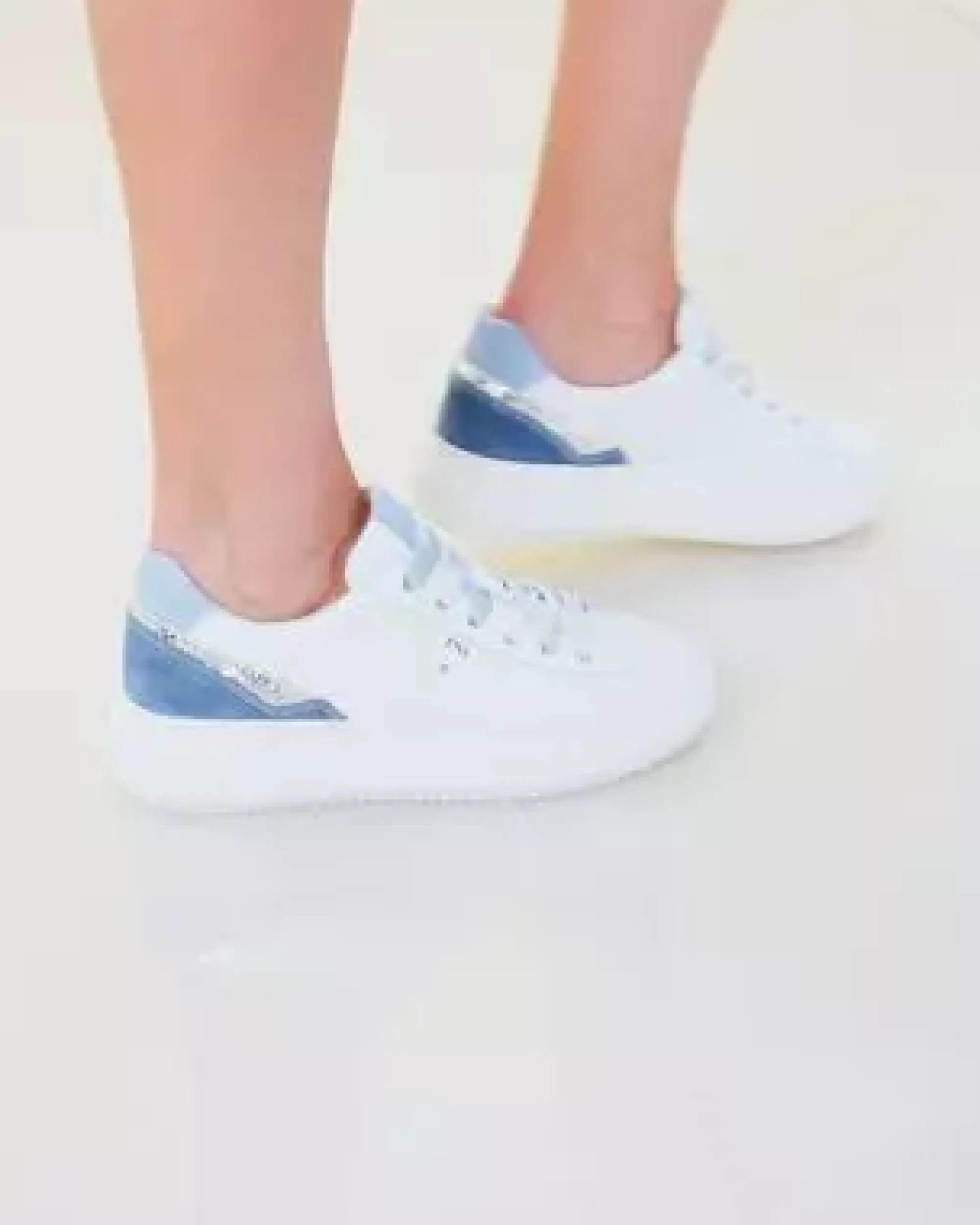 Nero Giardini Sneakers Donna in Pelle e Suede Celeste Hot
