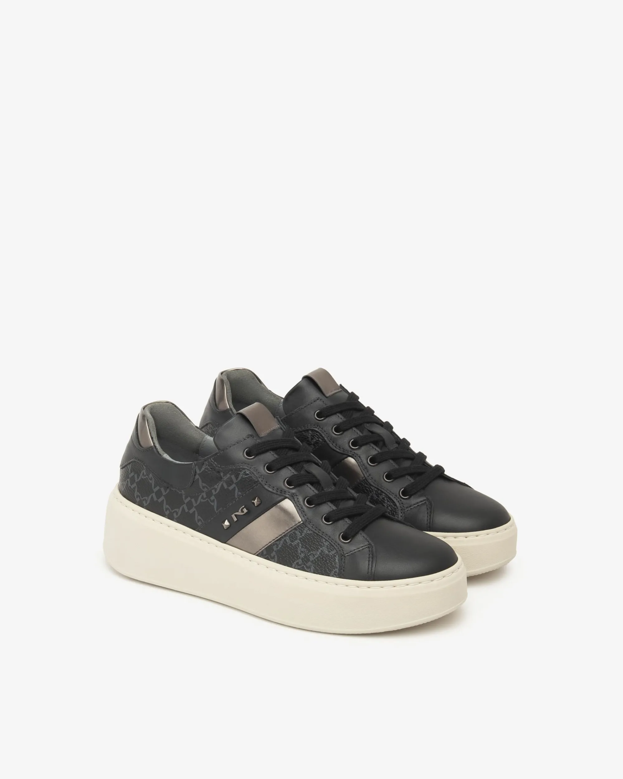 Nero Giardini Sneakers Donna in Pelle, Materiale Tecnico e Suede New