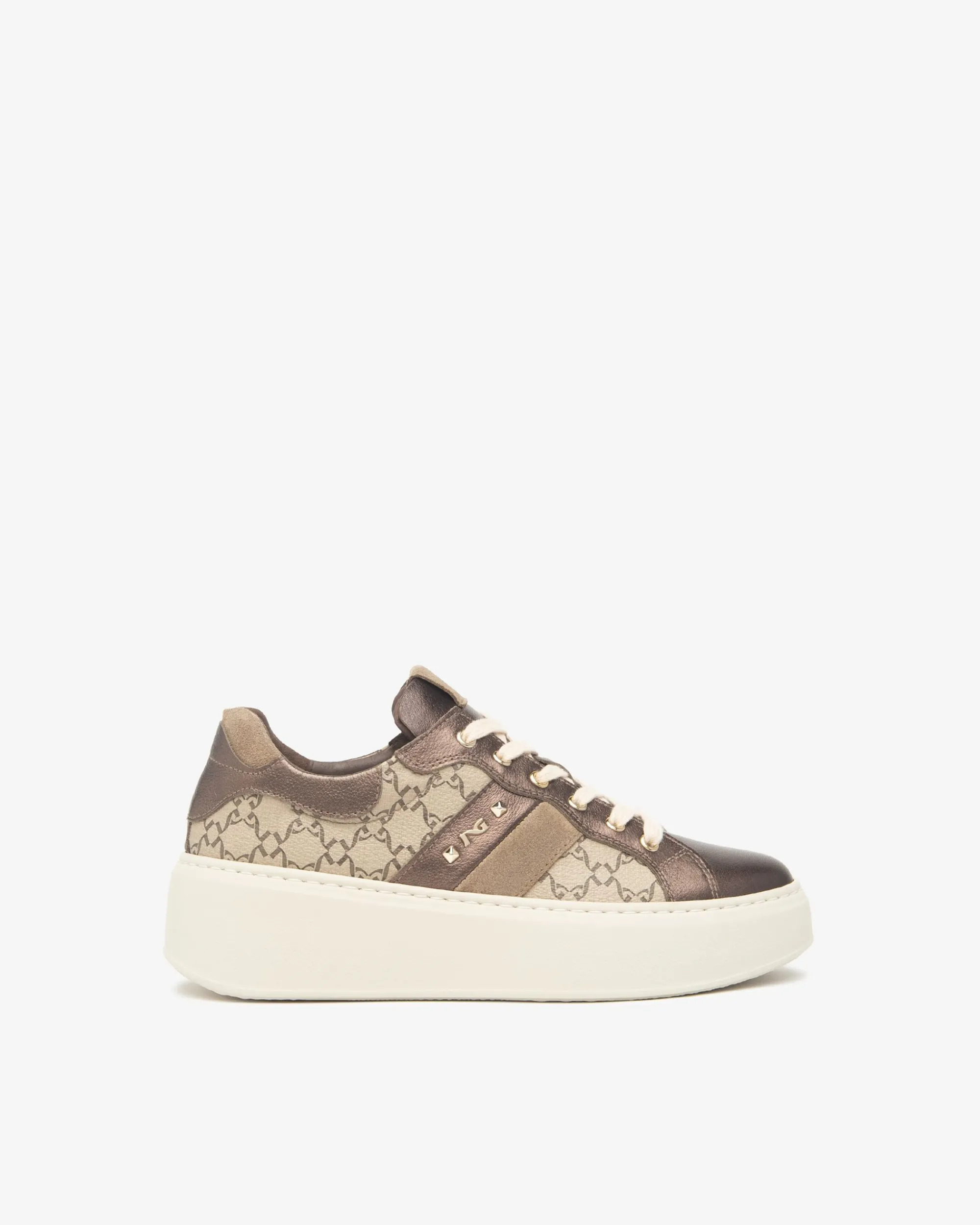 Nero Giardini Sneakers Donna in Pelle, Materiale Tecnico e Suede New