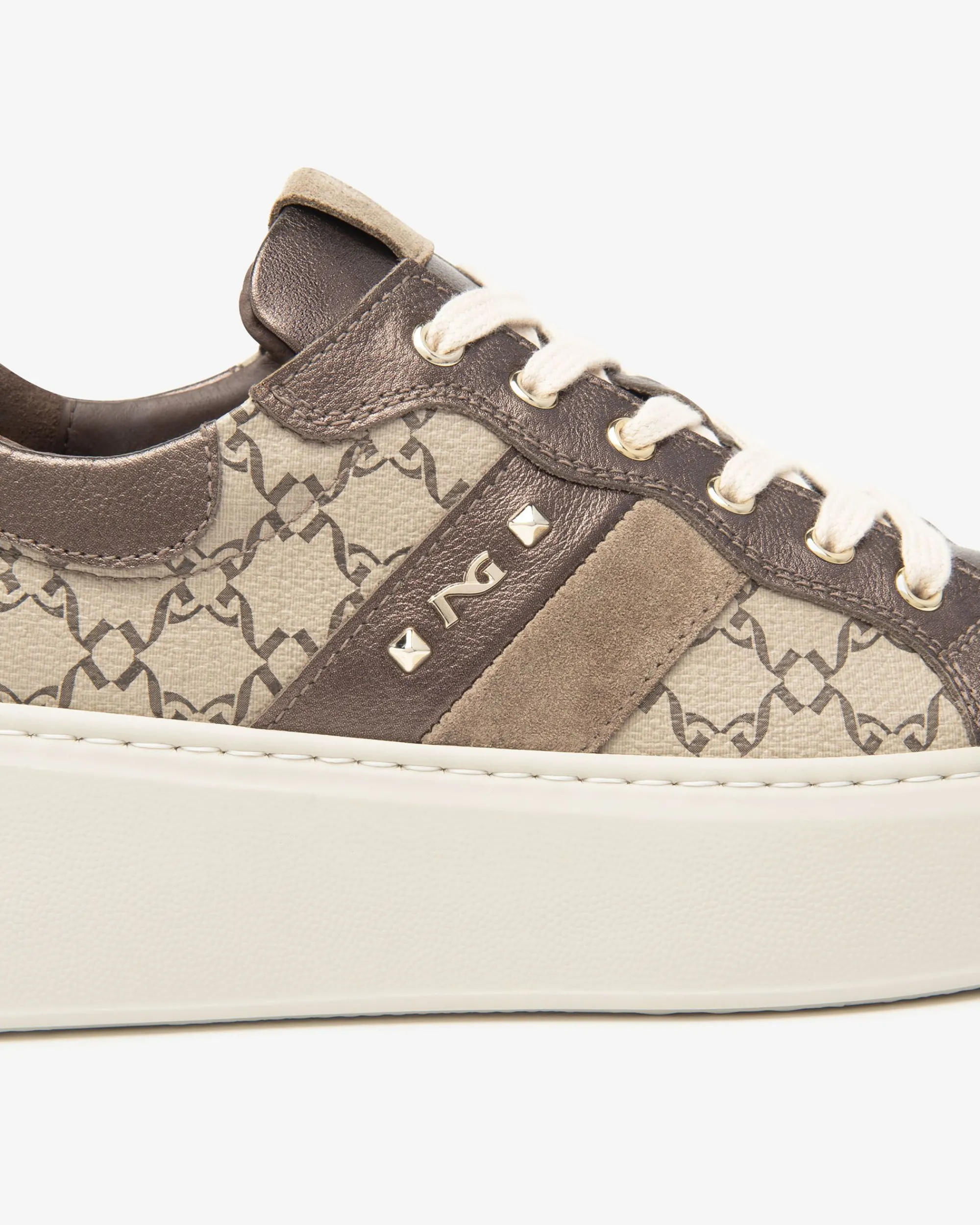 Nero Giardini Sneakers Donna in Pelle, Materiale Tecnico e Suede New