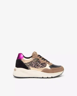 Nero Giardini Sneakers Donna in Pelle, Suede e Materiale Tecnico Marrone Clearance