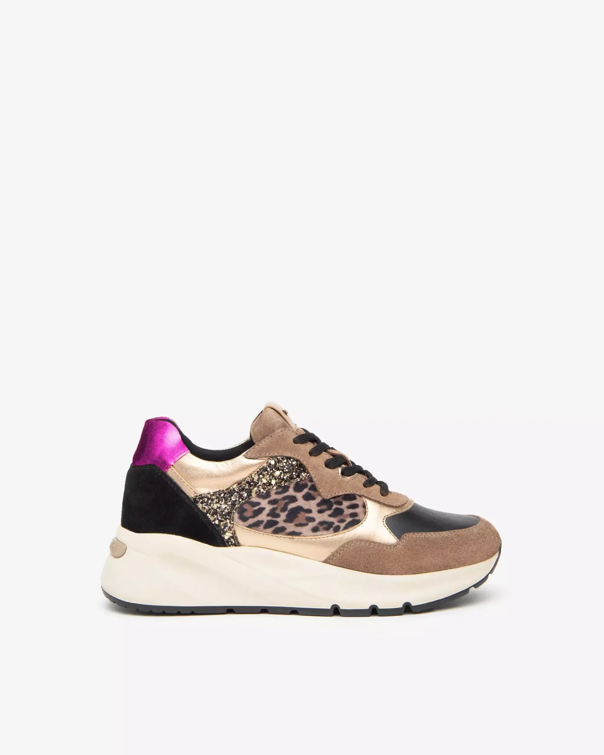 Nero Giardini Sneakers Donna in Pelle, Suede e Materiale Tecnico Marrone Clearance