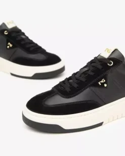 Nero Giardini Sneakers Donna in Pelle, Suede e Materiale Tecnico Nero New