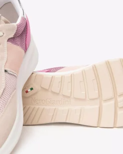 Nero Giardini Sneakers Donna in Pelle, Suede e Tela Outlet