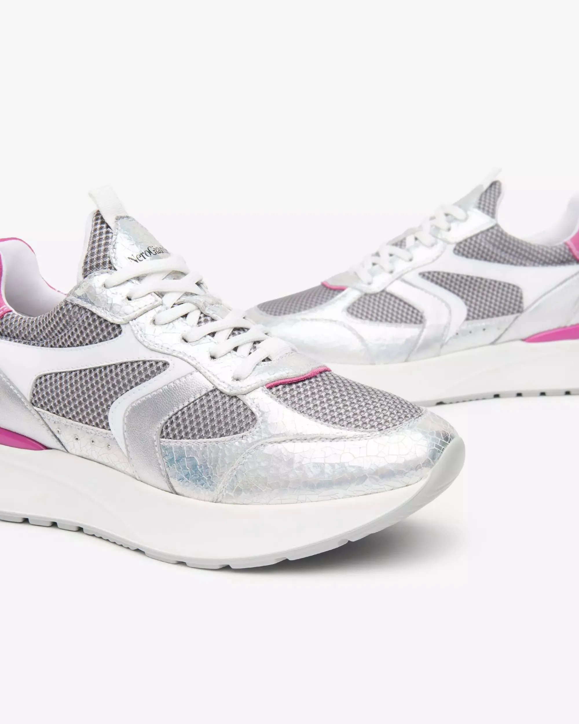 Nero Giardini Sneakers Donna in Pelle, Tela e Suede Sale
