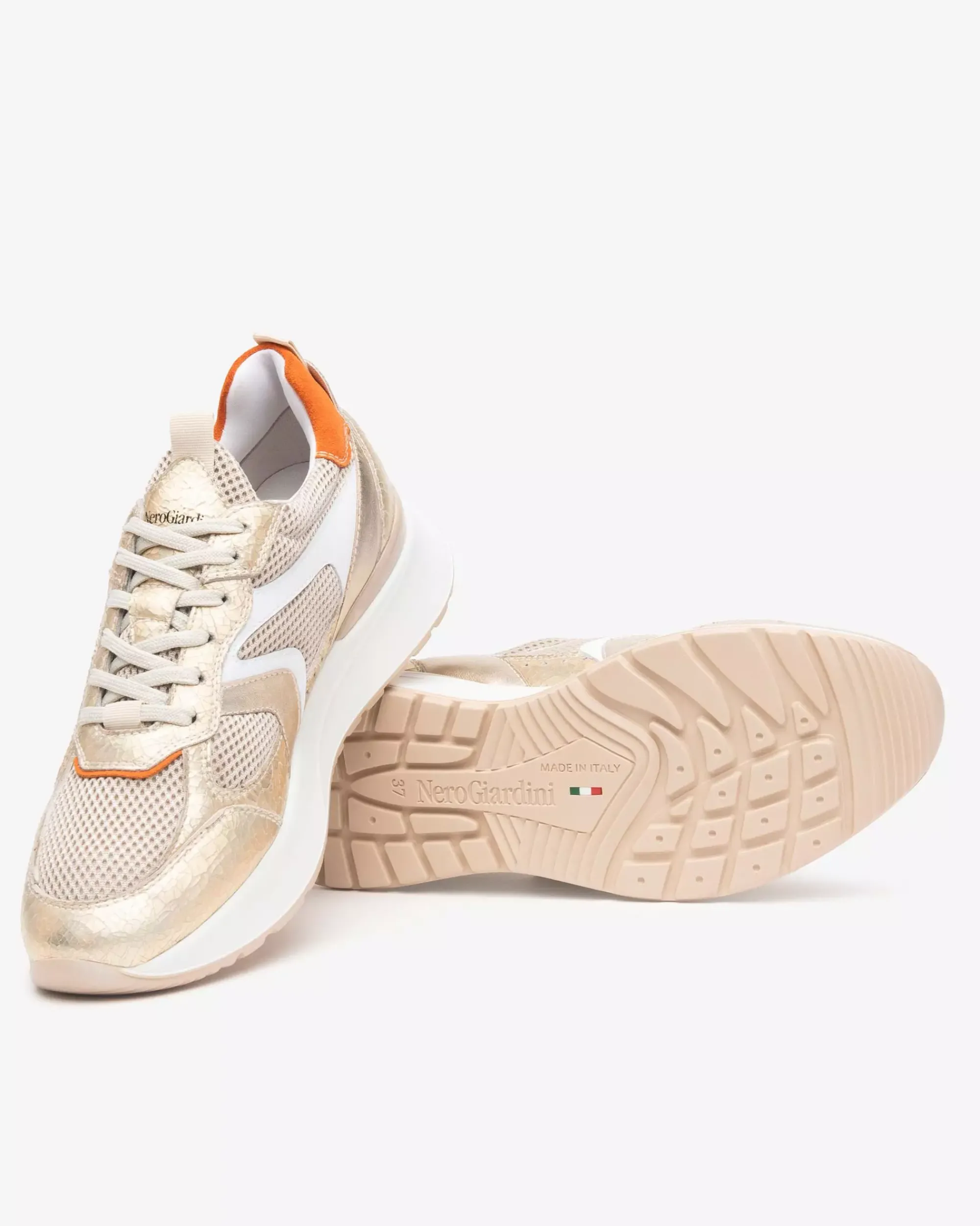 Nero Giardini Sneakers Donna in Pelle, Tela e Suede Sale