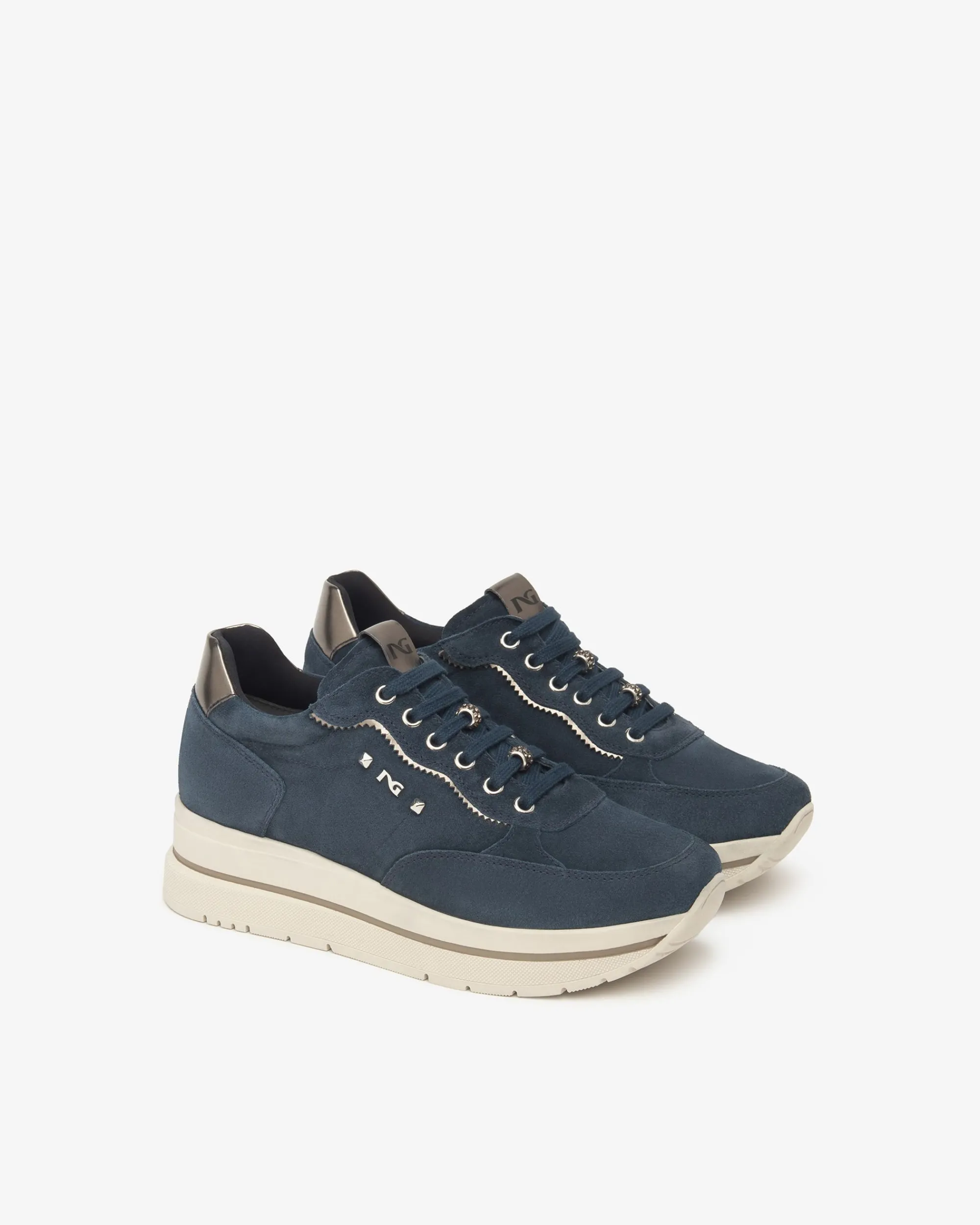 Nero Giardini Sneakers Donna in Suede e Materiale Tecnico Clearance