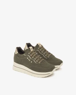 Nero Giardini Sneakers Donna in Suede e Materiale Tecnico Clearance