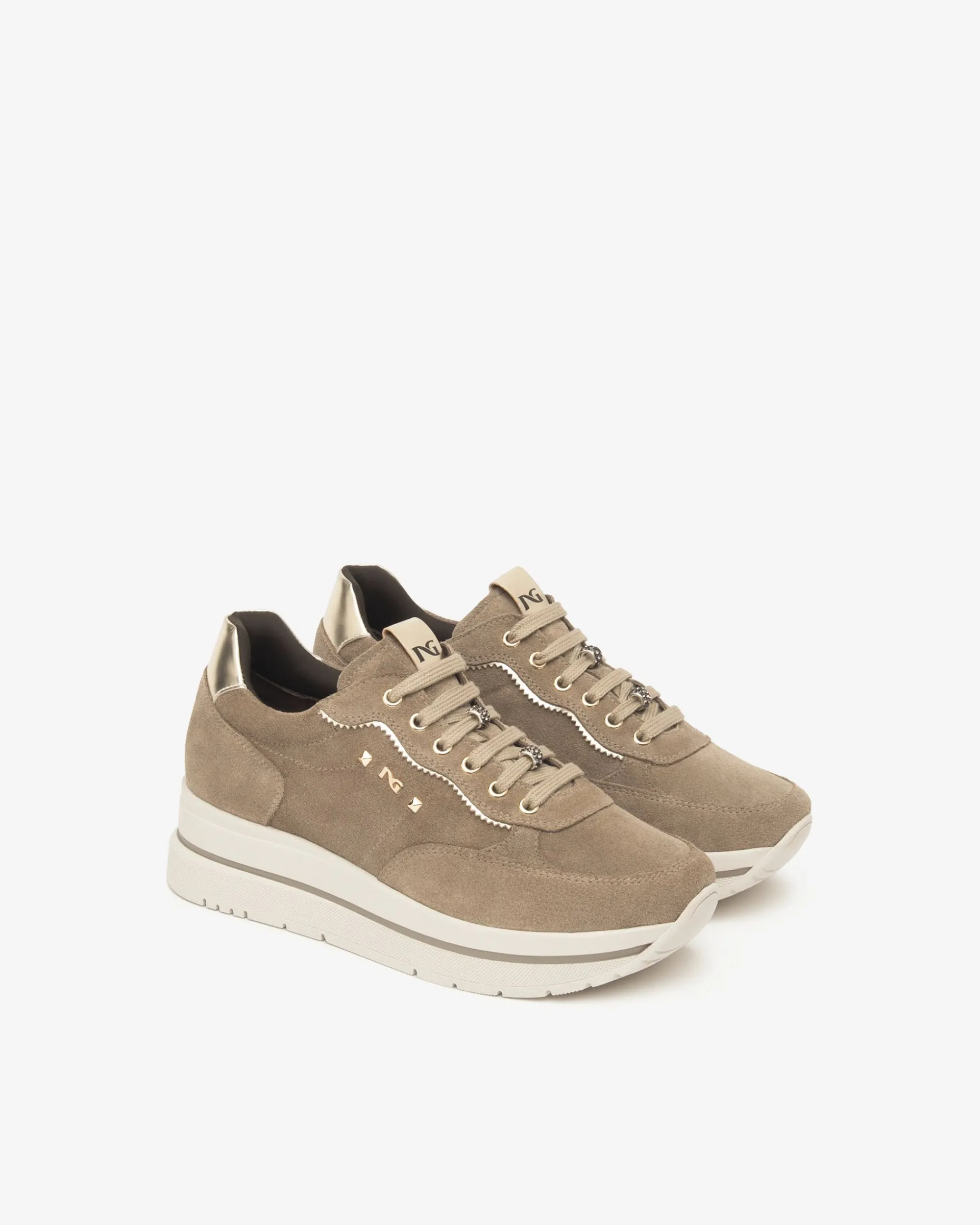 Nero Giardini Sneakers Donna in Suede e Materiale Tecnico Clearance