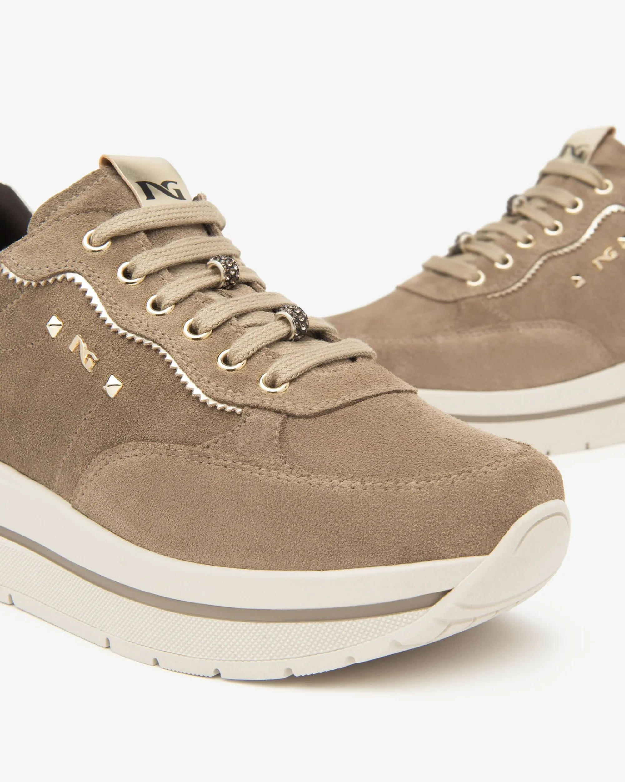 Nero Giardini Sneakers Donna in Suede e Materiale Tecnico Clearance