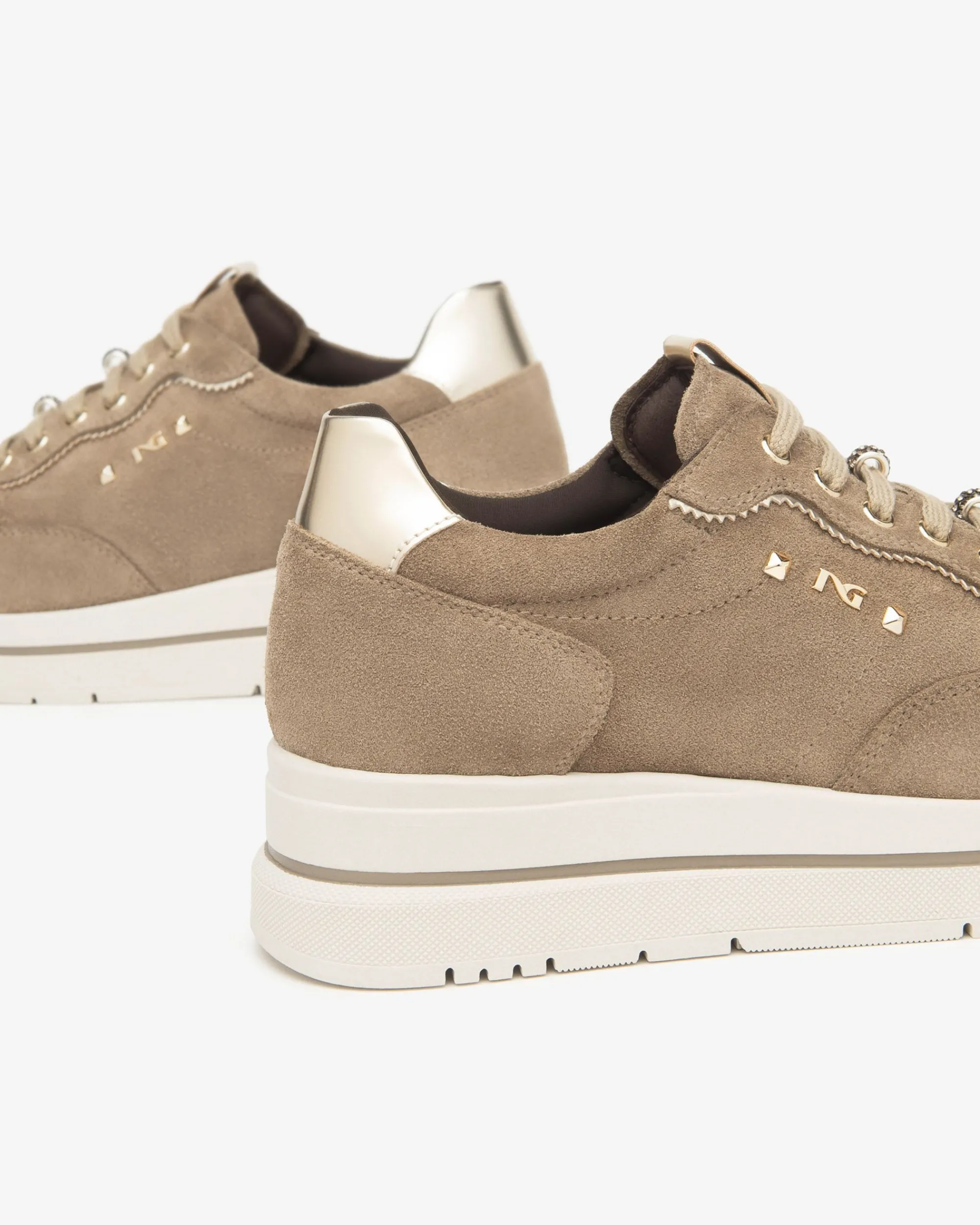 Nero Giardini Sneakers Donna in Suede e Materiale Tecnico Clearance