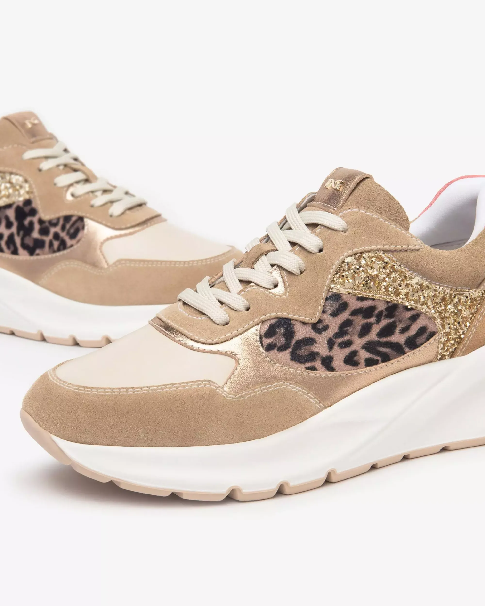 Nero Giardini Sneakers Donna in Suede, Pelle e Materiale Tecnico Marrone Outlet