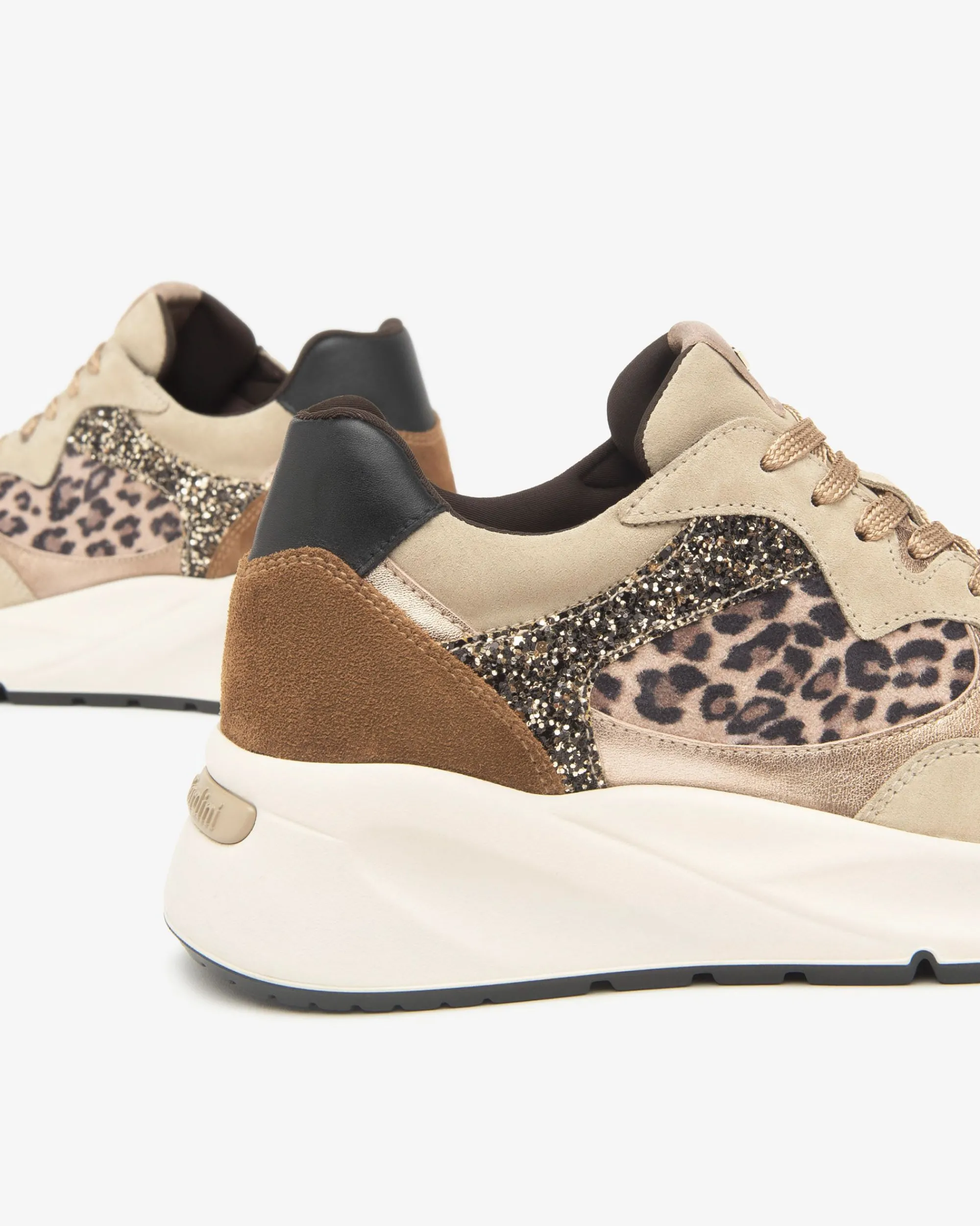 Nero Giardini Sneakers Donna in Suede, Pelle e Materiale Tecnico Beige Best