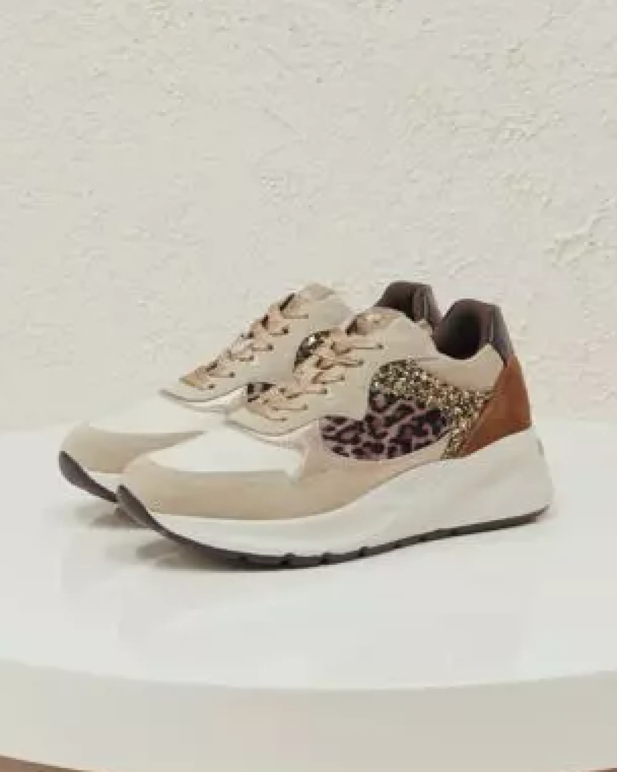 Nero Giardini Sneakers Donna in Suede, Pelle e Materiale Tecnico Beige Best