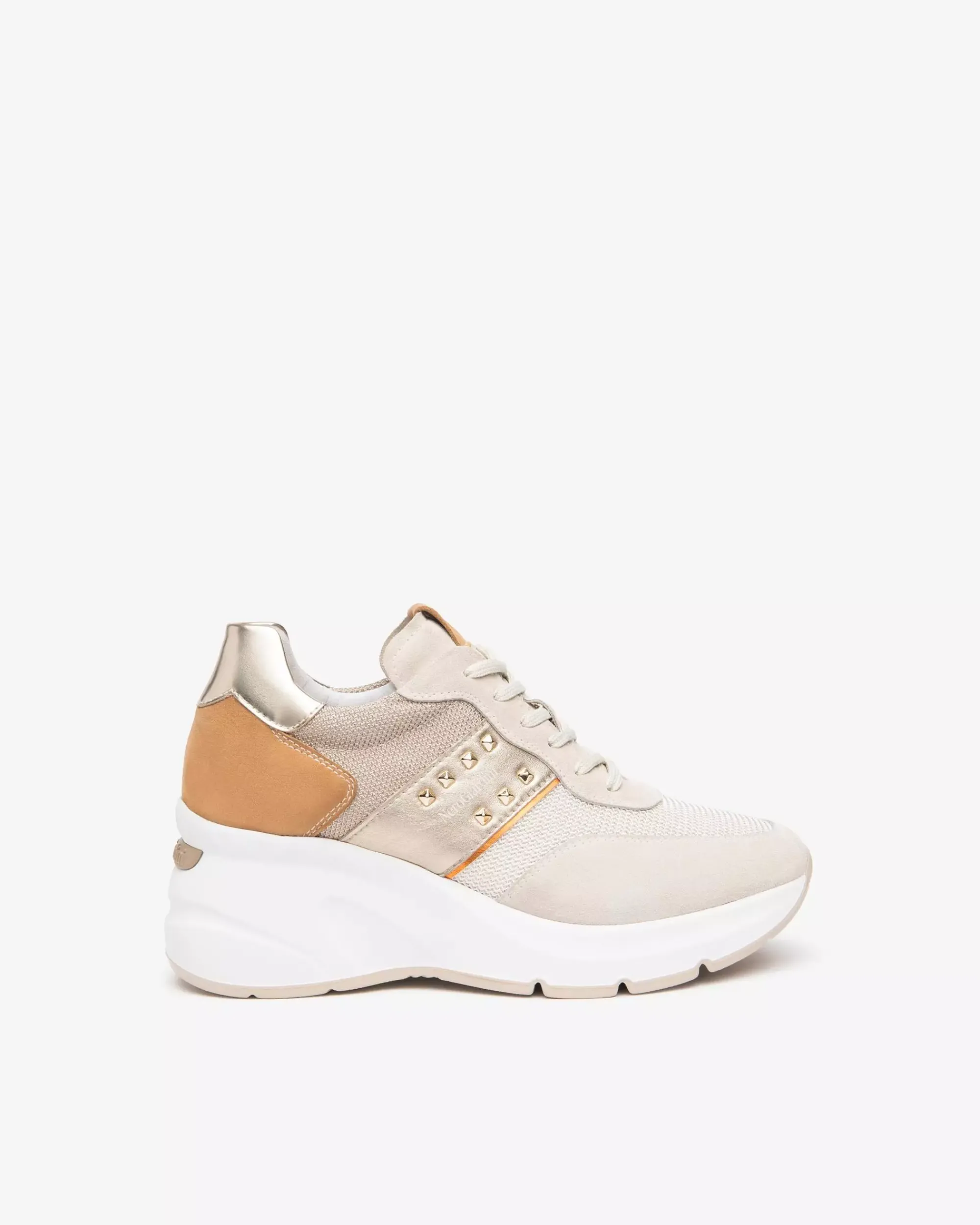 Nero Giardini Sneakers Donna in Suede, Tela e Materiale Tecnico Avorio Sale