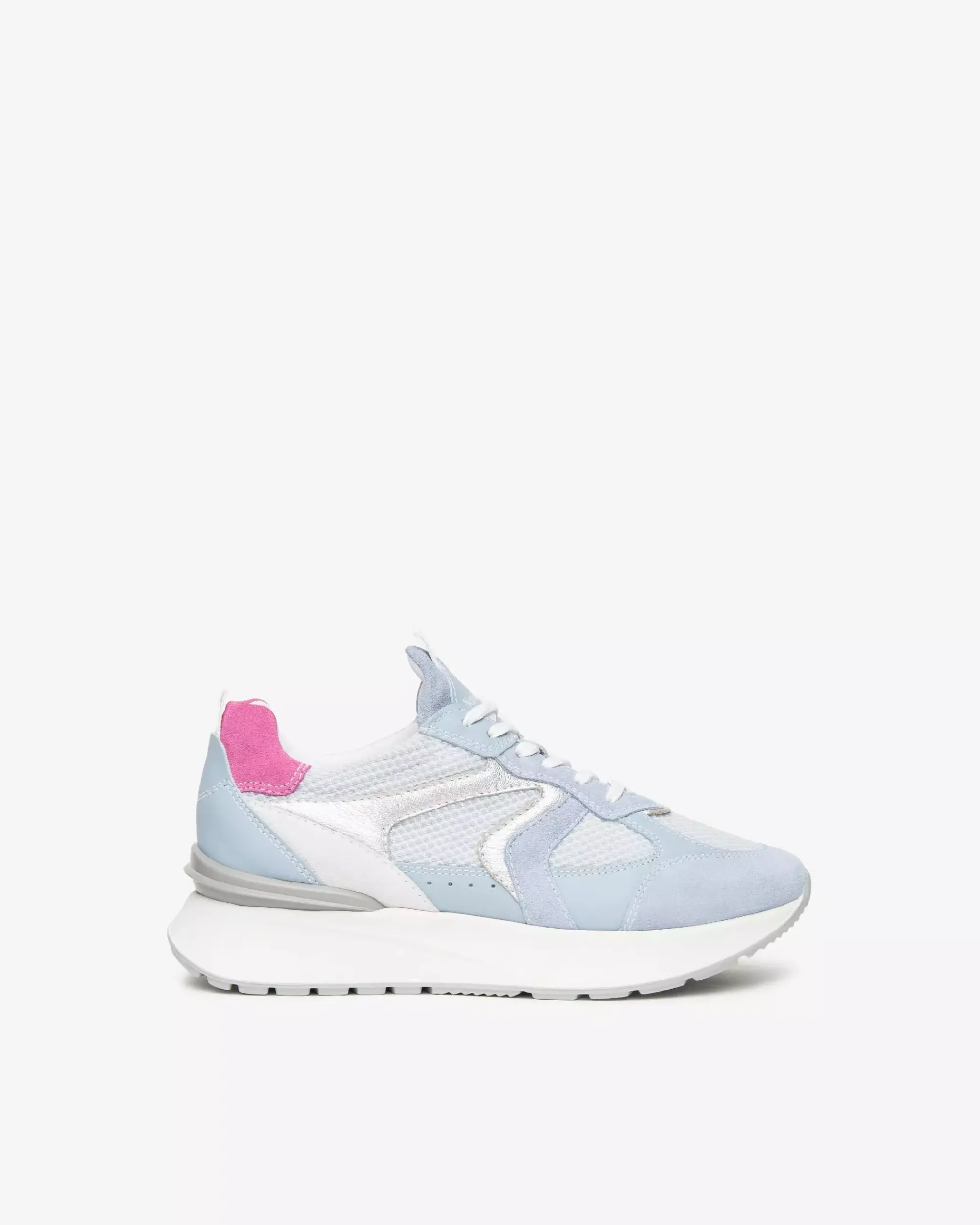 Nero Giardini Sneakers Donna in Suede, Tela e Pelle Celeste Hot