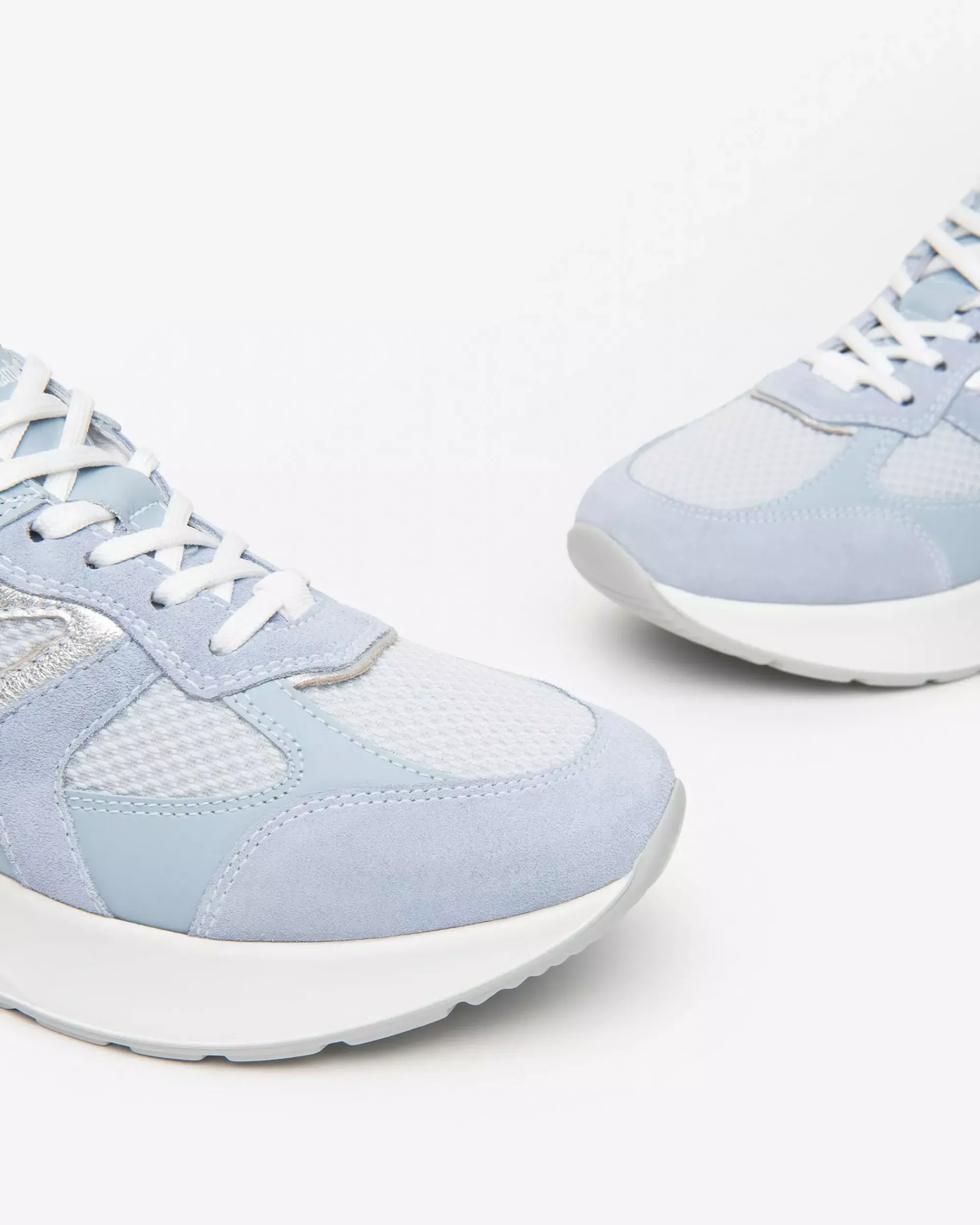 Nero Giardini Sneakers Donna in Suede, Tela e Pelle Celeste Hot