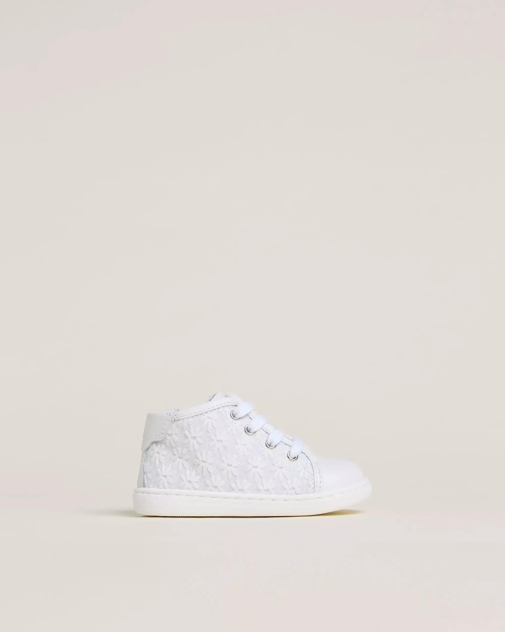 Nero Giardini Sneakers Junior da Bambina in Tessuto e Pelle Bianco Online