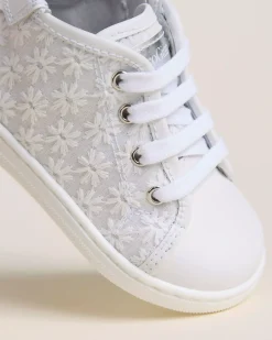 Nero Giardini Sneakers Junior da Bambina in Tessuto e Pelle Bianco Online