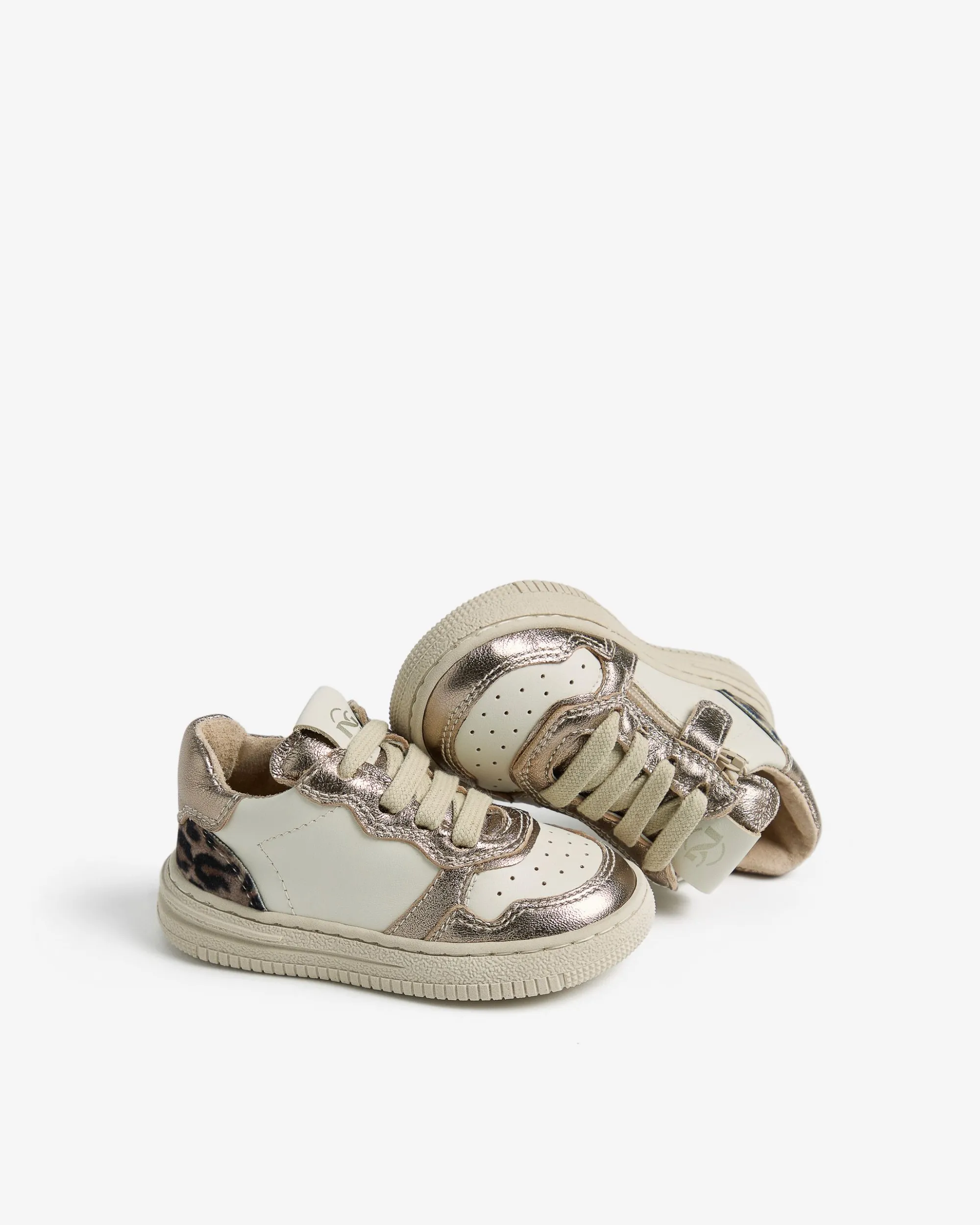 Nero Giardini Sneakers Junior da Bambina in Pelle e Materiale Tecnico Avorio
