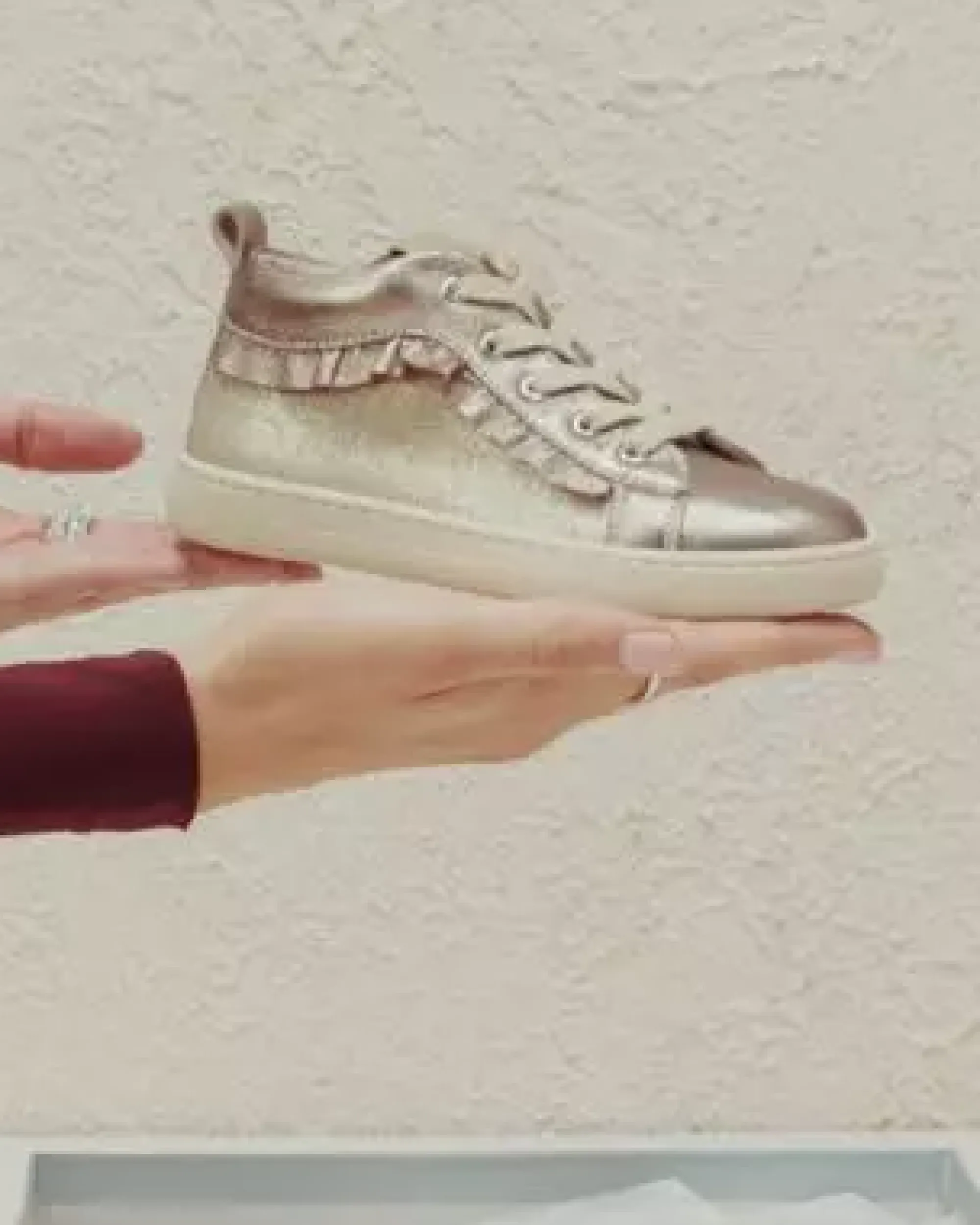 Nero Giardini Sneakers Junior da Bambina in Pelle e Materiale Tecnico Oro