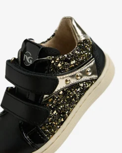Nero Giardini Sneakers Junior da Bambina in Materiale Tecnico e Pelle Nero Clearance