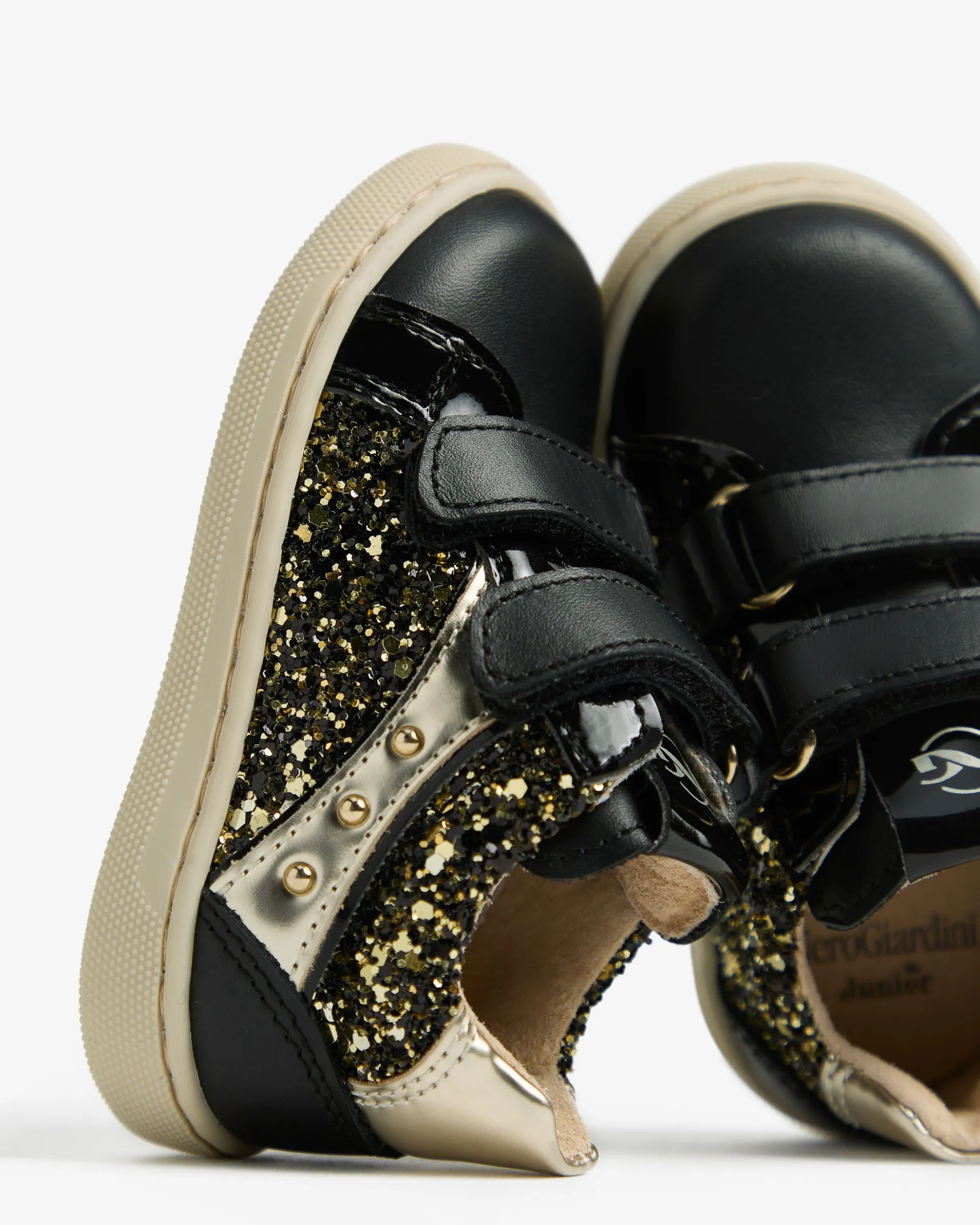 Nero Giardini Sneakers Junior da Bambina in Materiale Tecnico e Pelle Nero Clearance