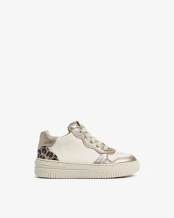 Nero Giardini Sneakers Junior da Bambina in Pelle e Materiale Tecnico Avorio New