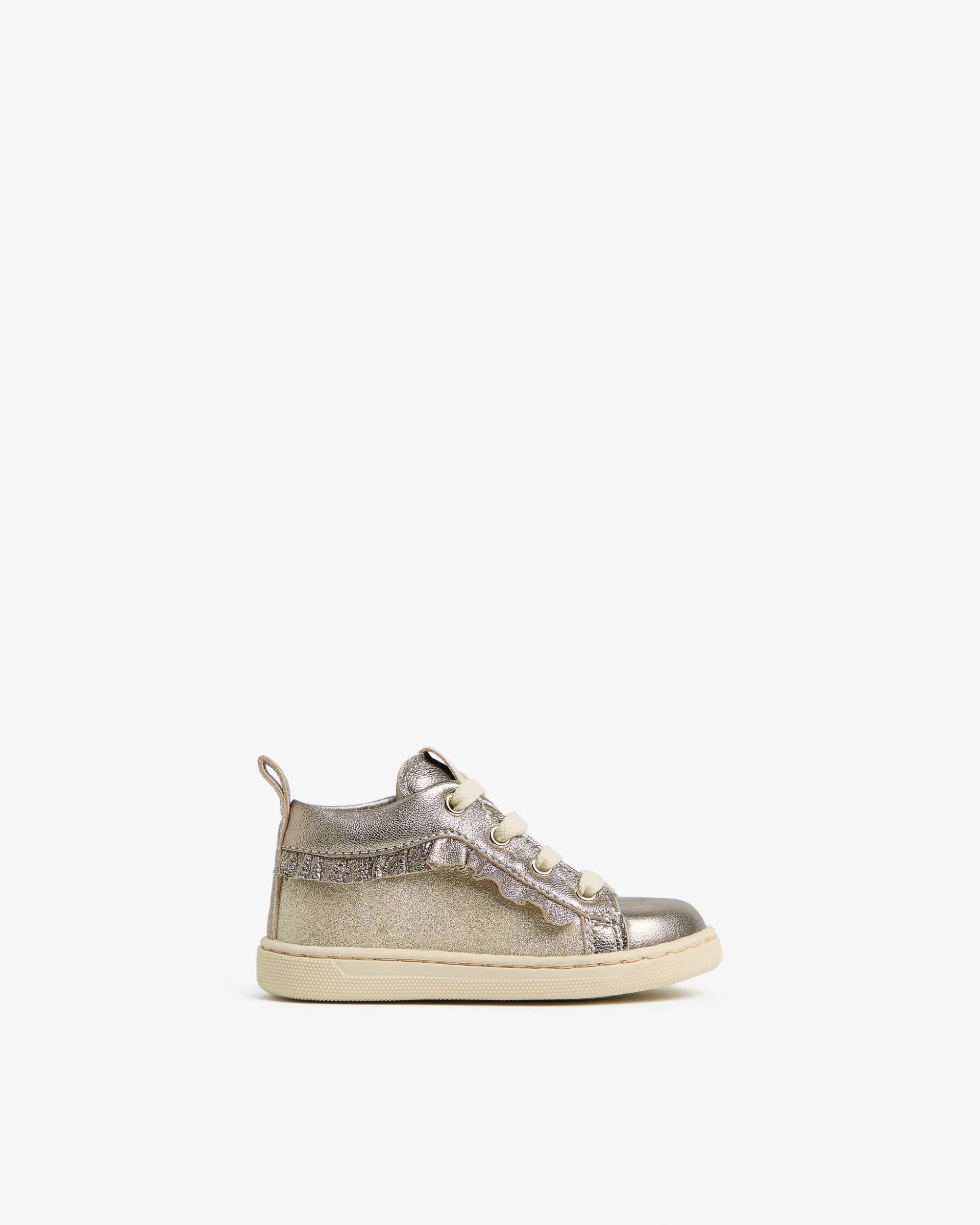 Nero Giardini Sneakers Junior da Bambina in Pelle e Materiale Tecnico Oro Online