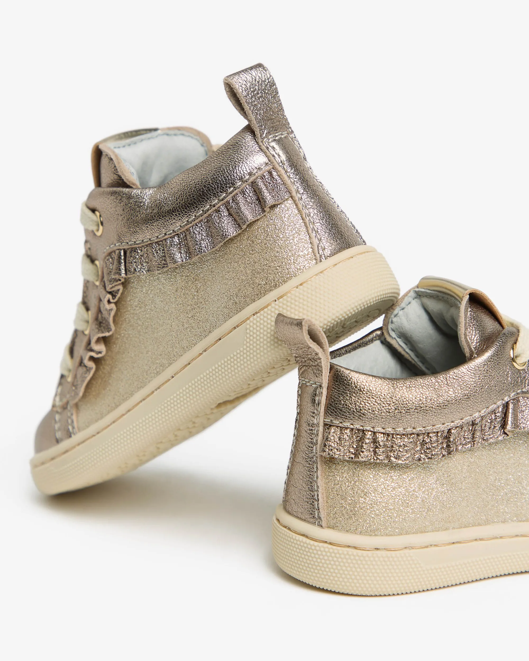 Nero Giardini Sneakers Junior da Bambina in Pelle e Materiale Tecnico Oro Online