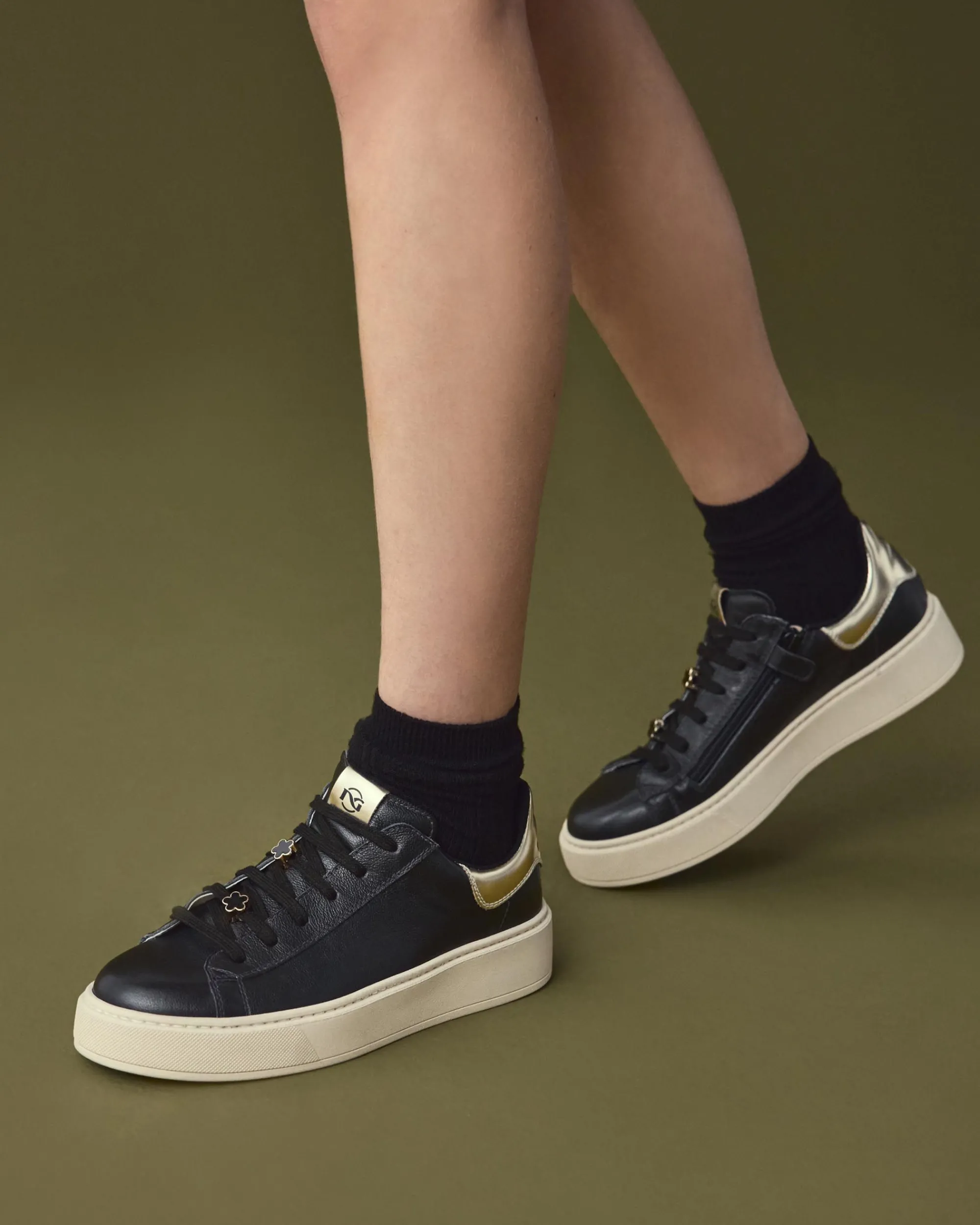 Nero Giardini Sneakers Teen da Ragazza in Pelle e Materiale Tecnico Hot