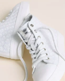 Nero Giardini Sneakers Teen da Ragazza in Tessuto e Pelle Bianco Online