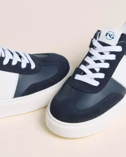 Nero Giardini Sneakers Teen da Ragazzo in Pelle e Camoscio Blu Online