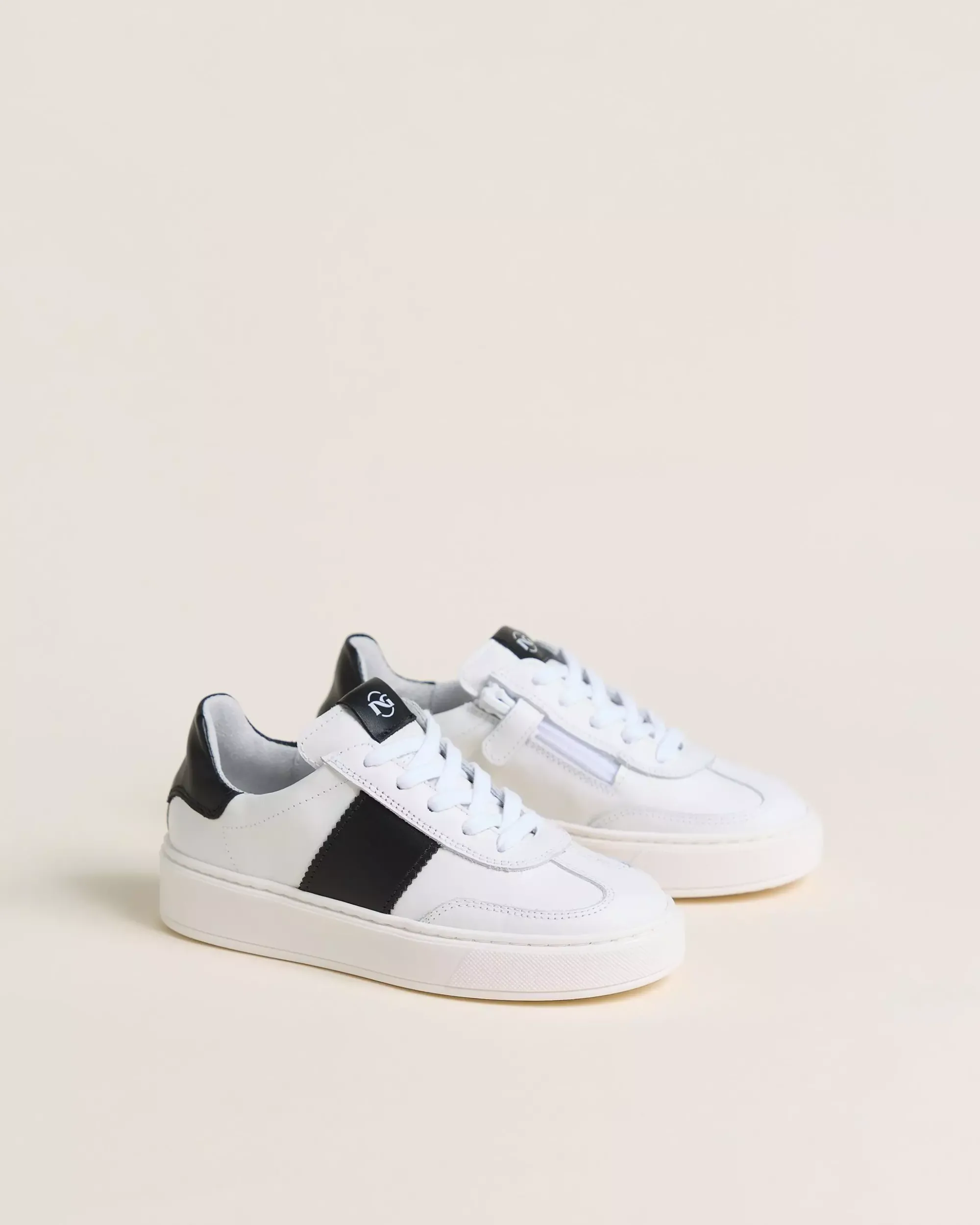 Nero Giardini Sneakers Teen da Ragazzo in Pelle e Camoscio Bianco New